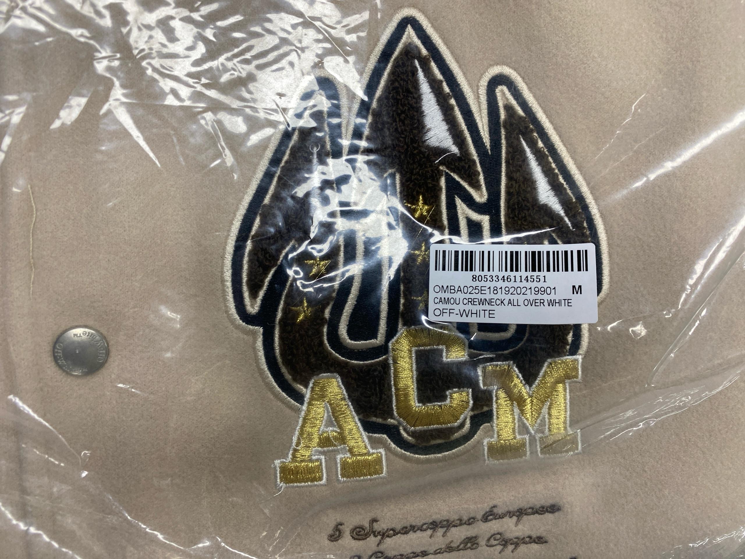 Foto QC 1 de Off-White x AC Milan Varsity Jacket Wool Leather Cream White