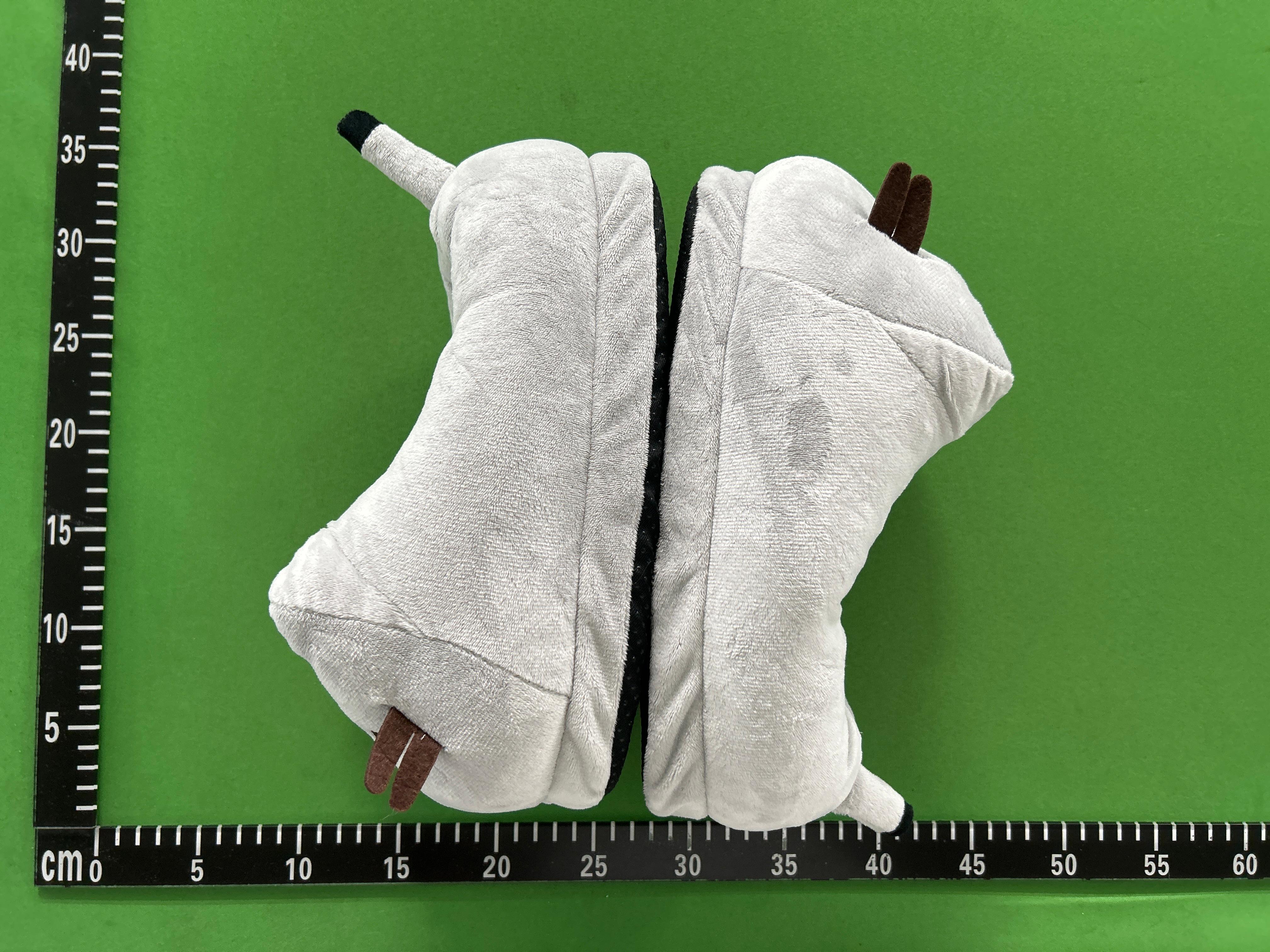 Foto QC 3 de Super Mario Piranha Plant Plush Slippers Red/Green