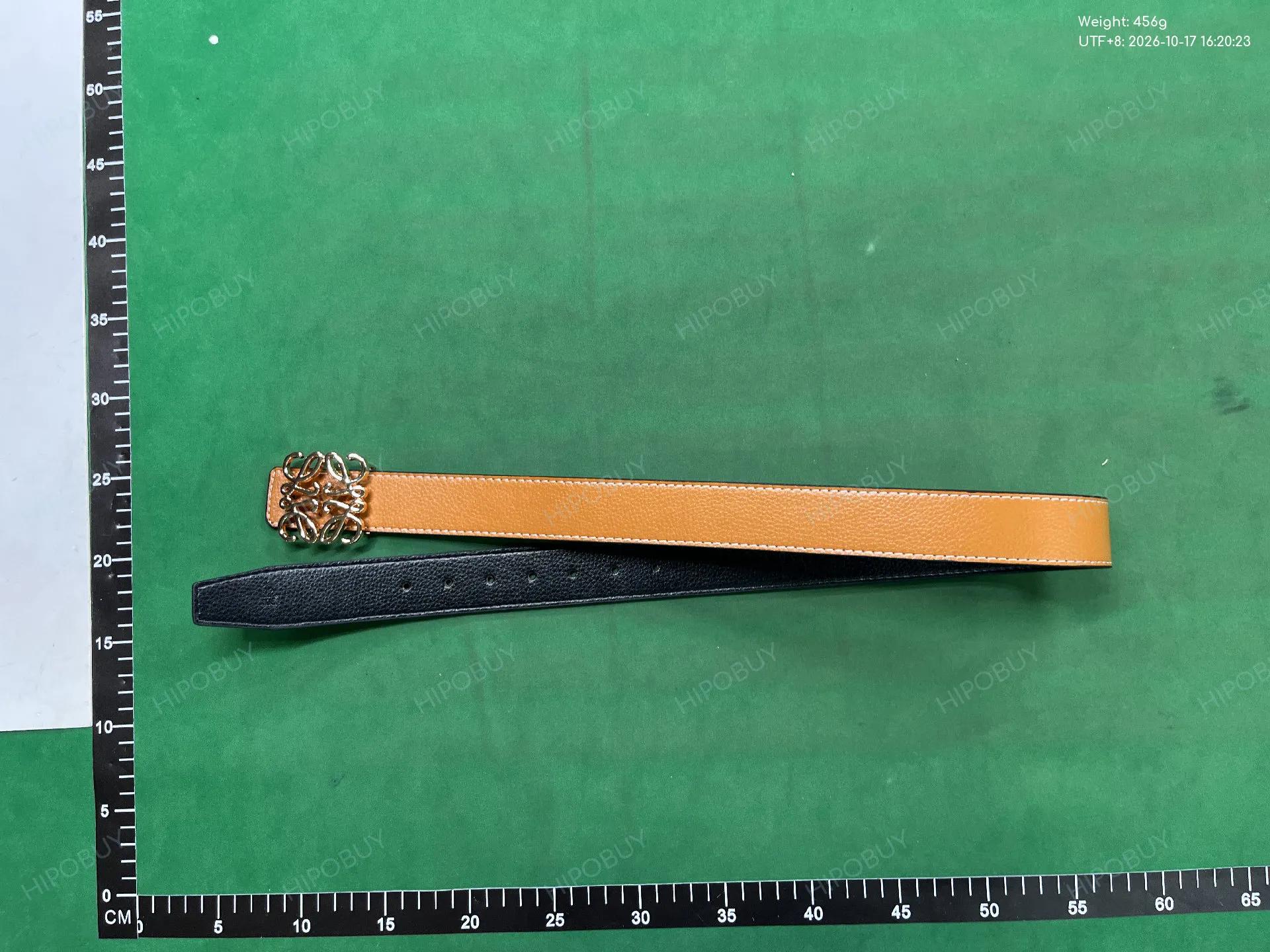 Foto QC 2 de Loewe Anagram Reversible Belt Tan Pebble Grain