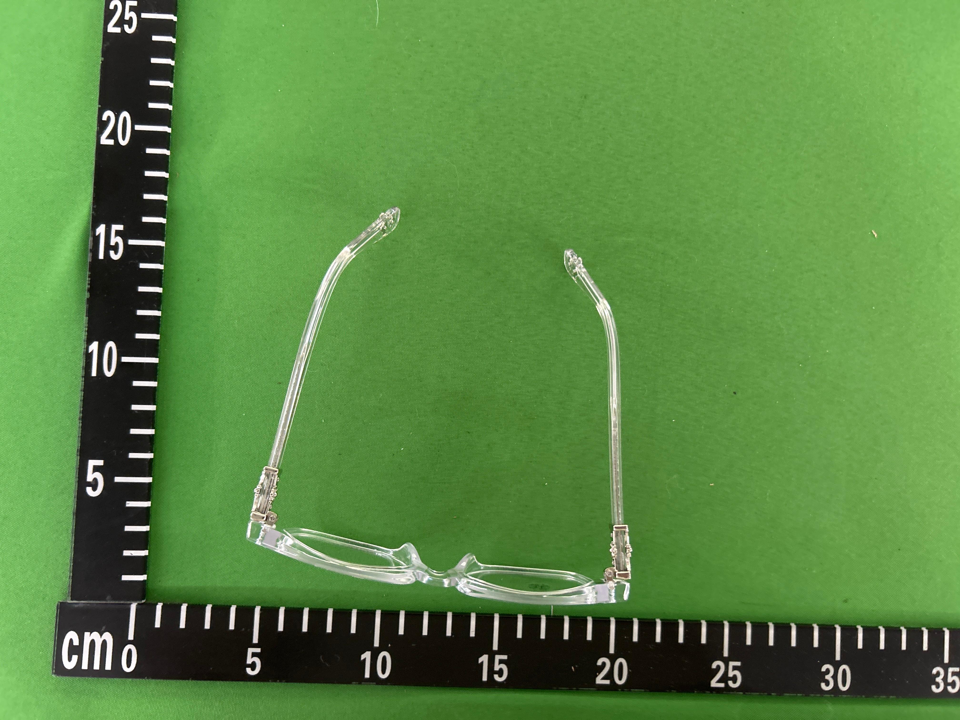 Foto QC 1 de Chrome Hearts Rectangle-Frame Acetate Eyeglasses Black Clear (6073)