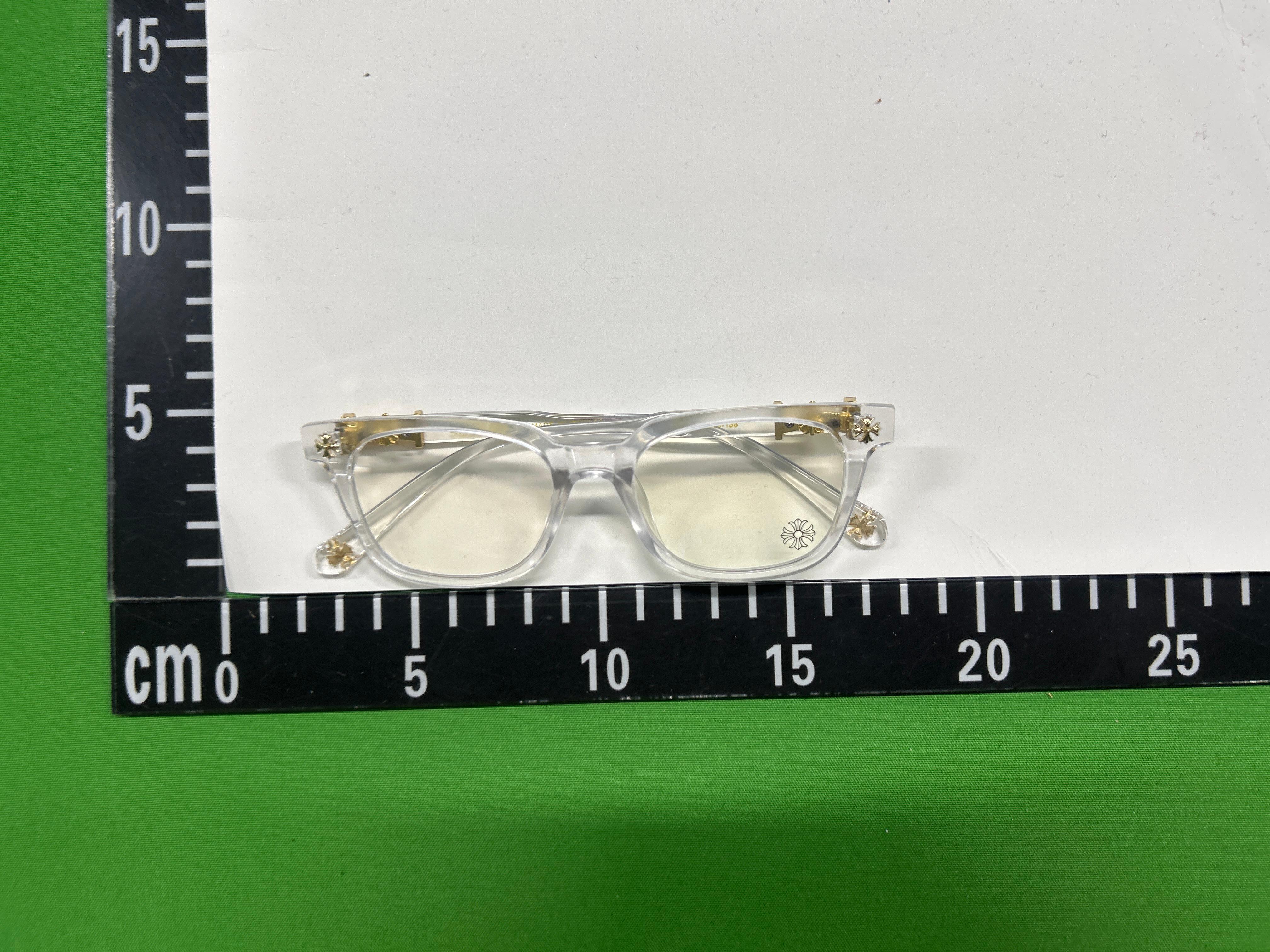 Foto QC 4 de Chrome Hearts Square-Frame Acetate Eyeglasses Black Gold