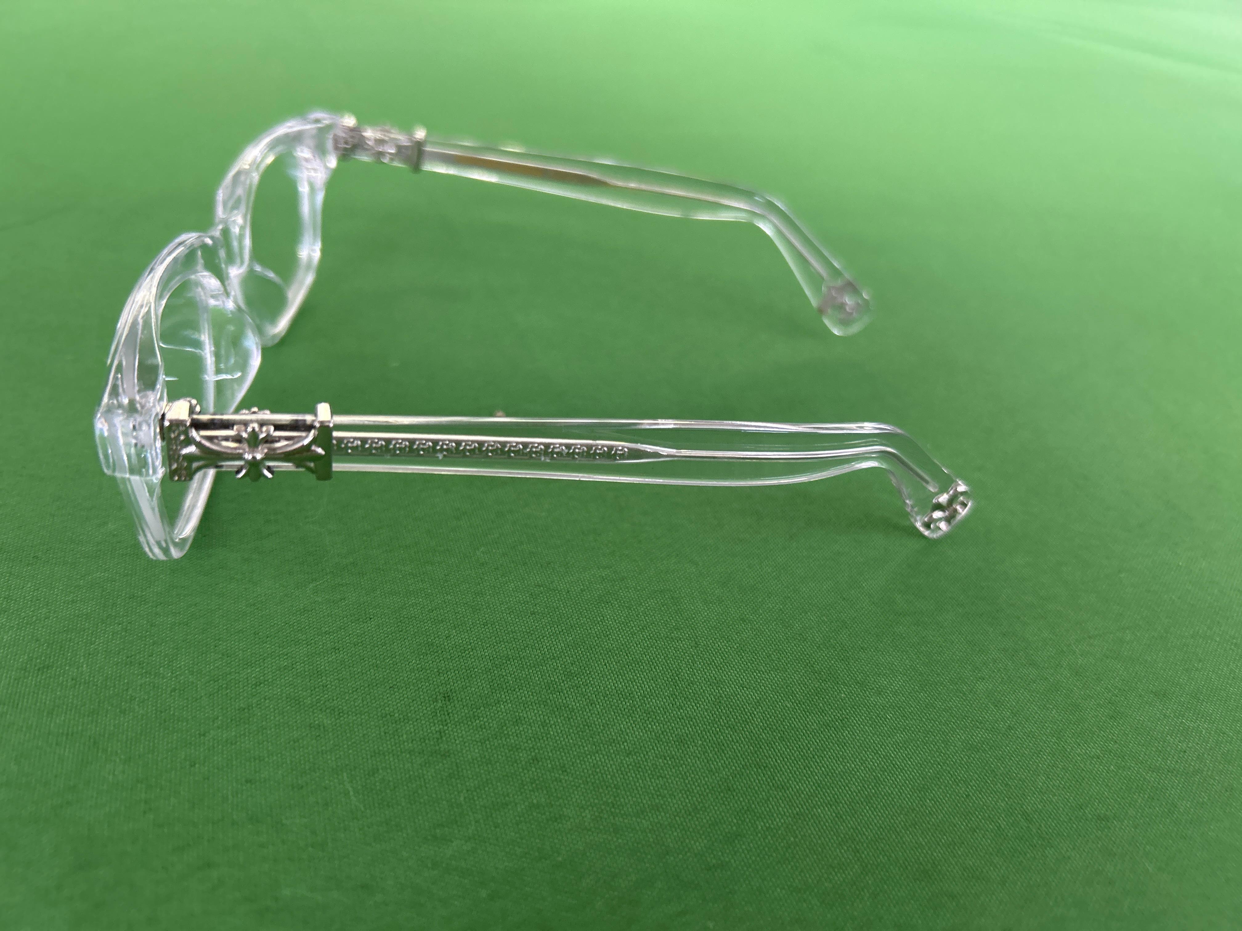 Foto QC 2 de Chrome Hearts Rectangle-Frame Acetate Eyeglasses Black Clear (6073)