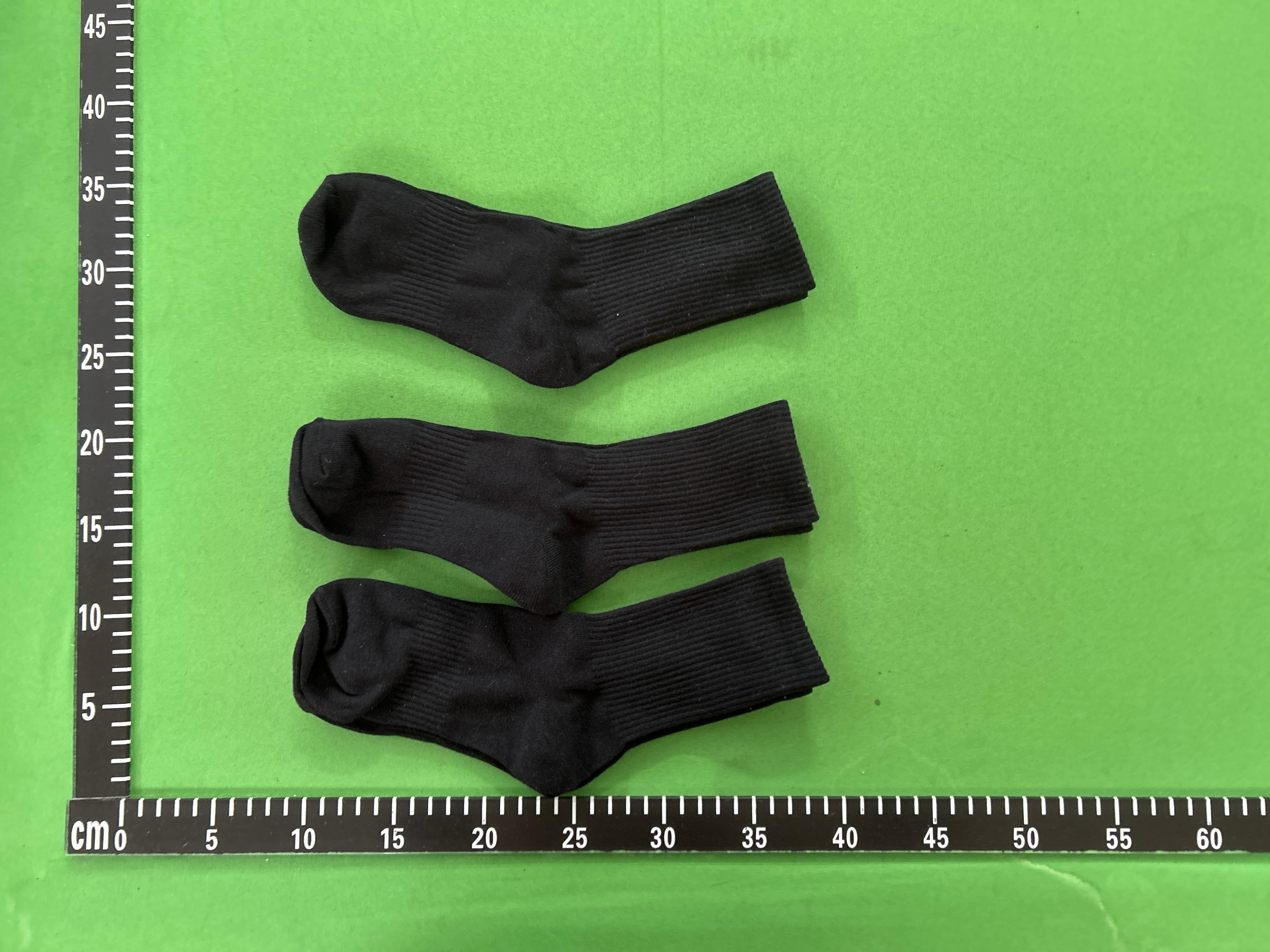 Foto QC 7 de Other Socks Ribbed Cotton White Grey Black