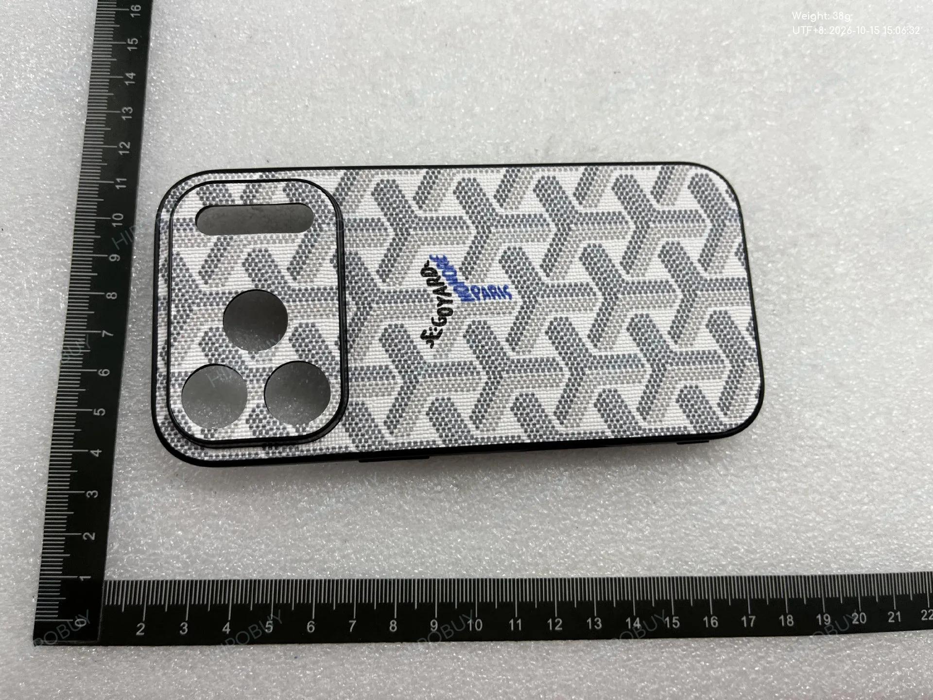 Foto QC 4 de Goyard Leather Case for iPhone 16 Pro Max White