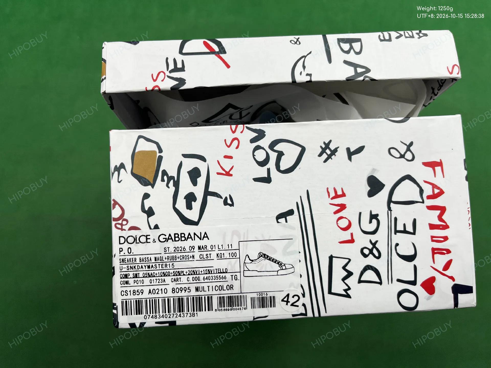 Foto QC 8 de Dolce & Gabbana Portofino Leather Sneakers Logo Detail White