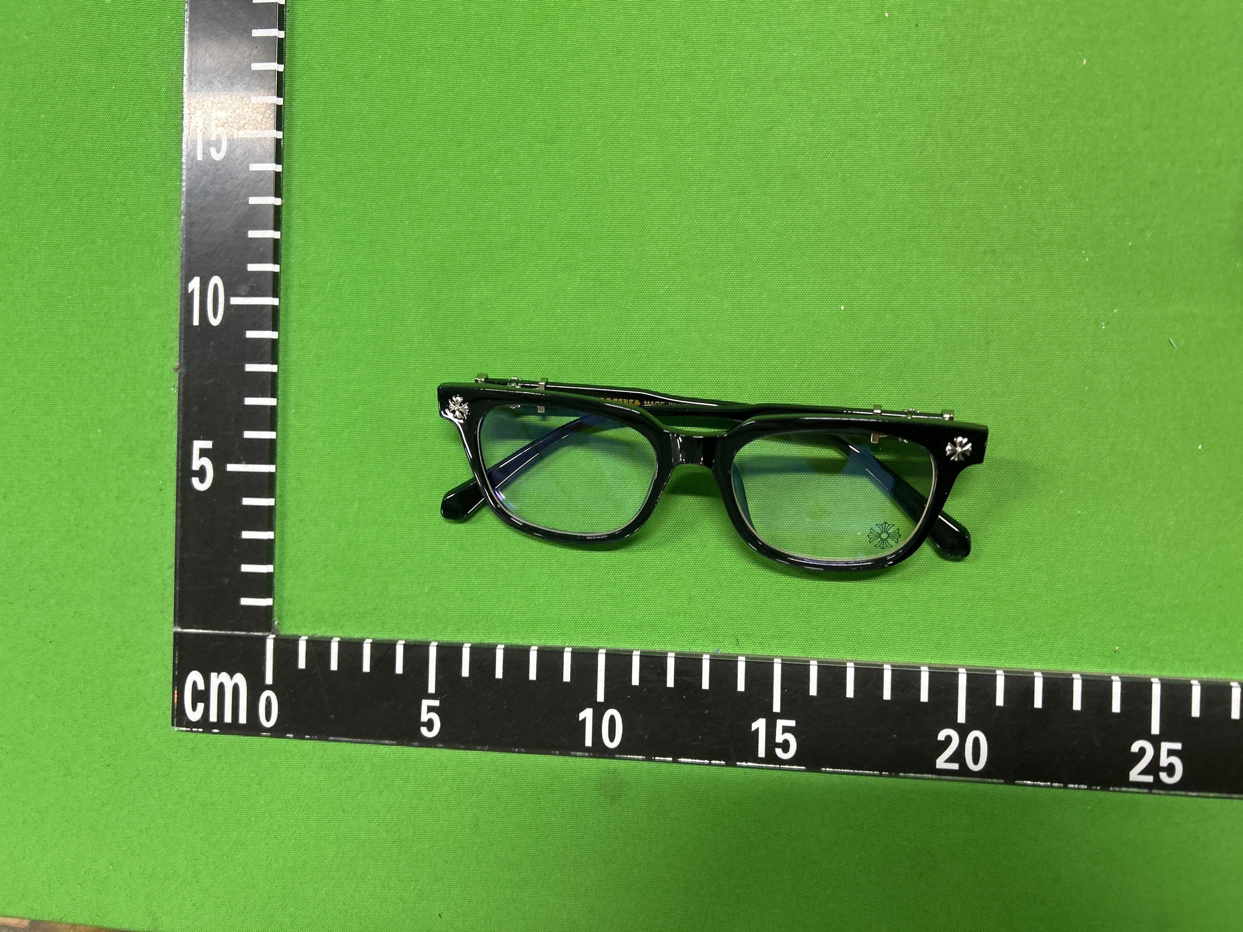 Foto QC 8 de Chrome Hearts Square-Frame Acetate Eyeglasses Black Gold
