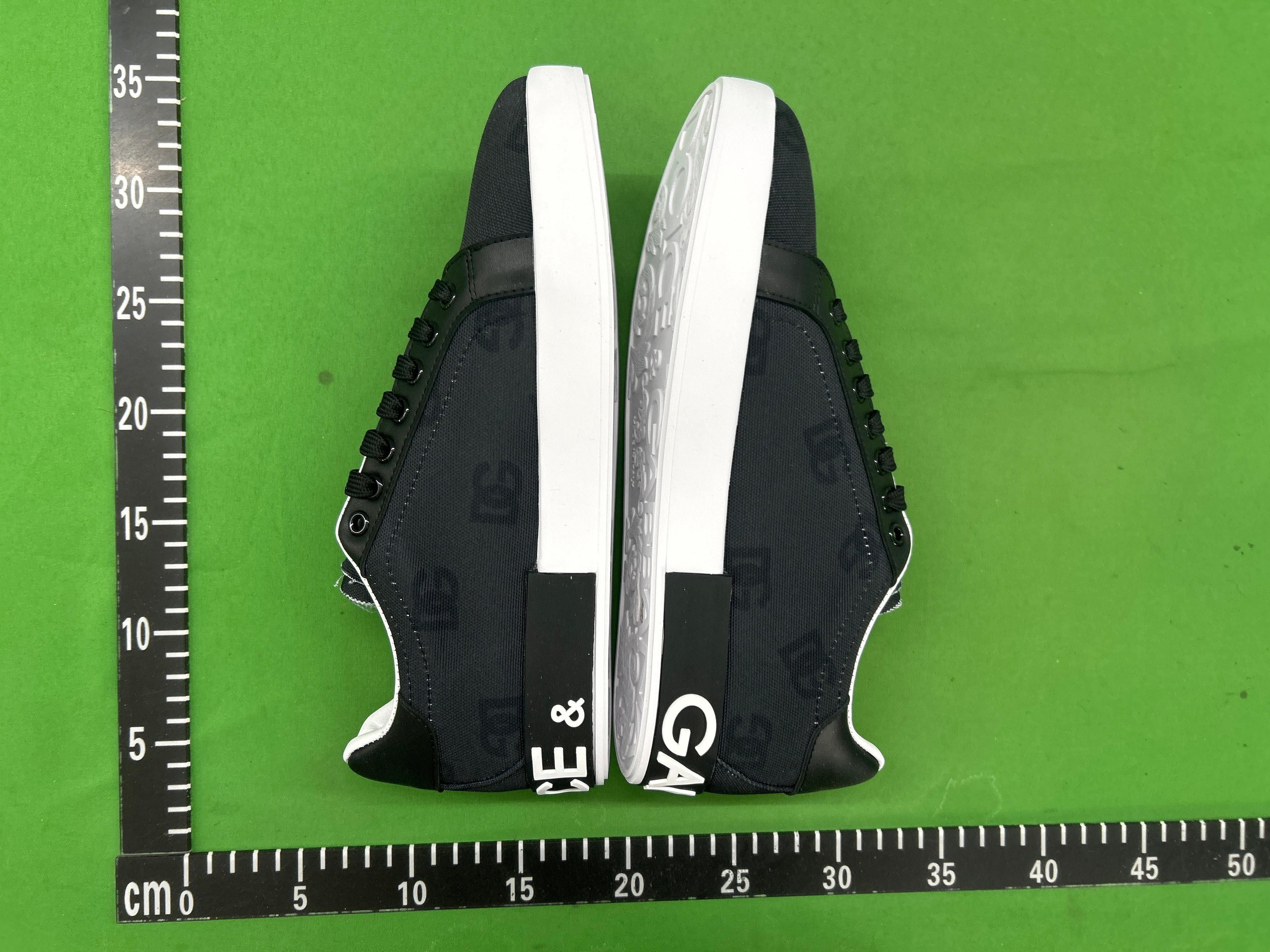 Foto QC 4 de Dolce & Gabbana Portofino Leather Low-top Black Heel Tab White