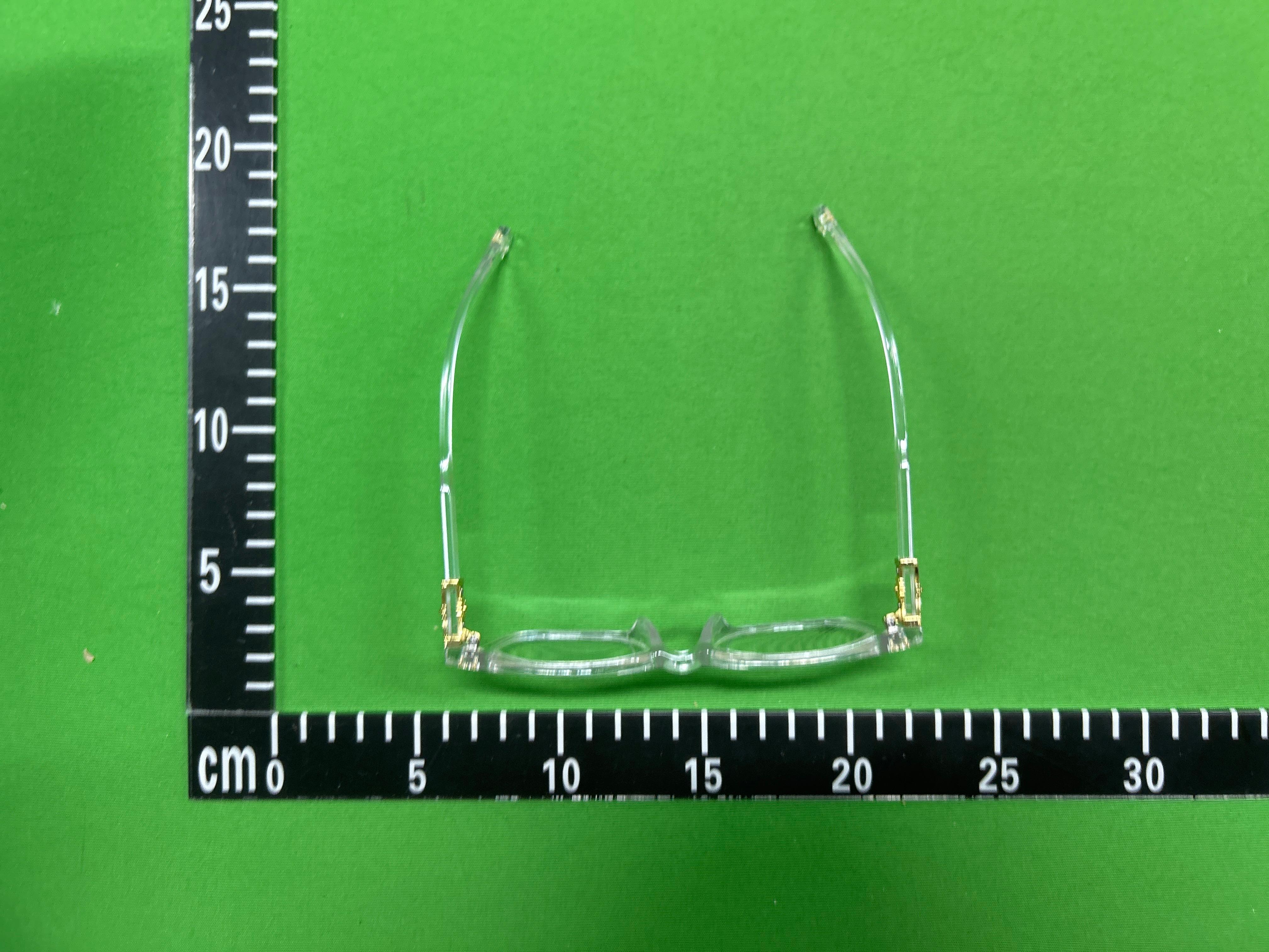 Foto QC 2 de Chrome Hearts Square-Frame Acetate Eyeglasses Black Gold