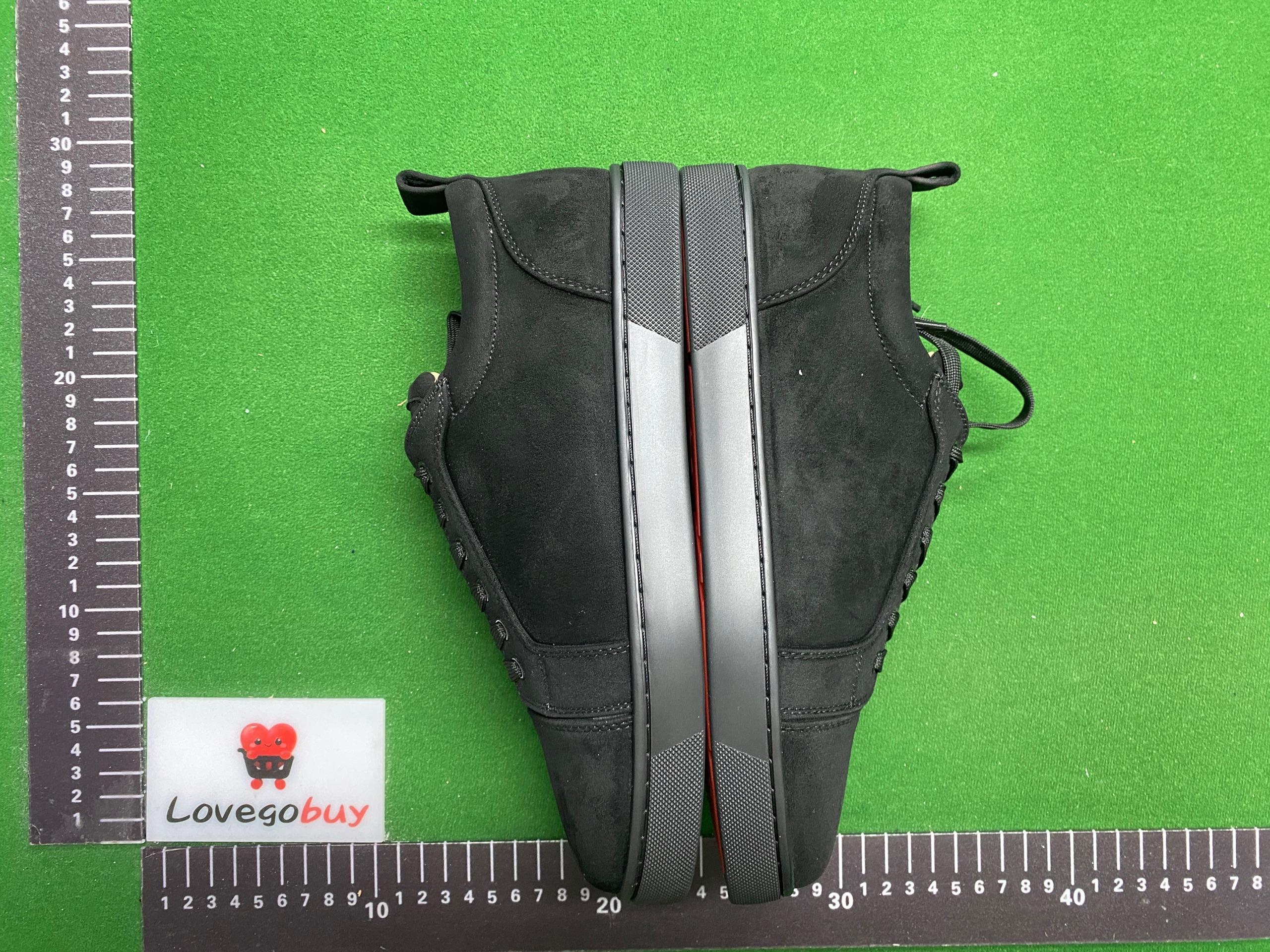 Foto QC 3 de Christian Louboutin Louis Junior Grained Leather Low Top Black