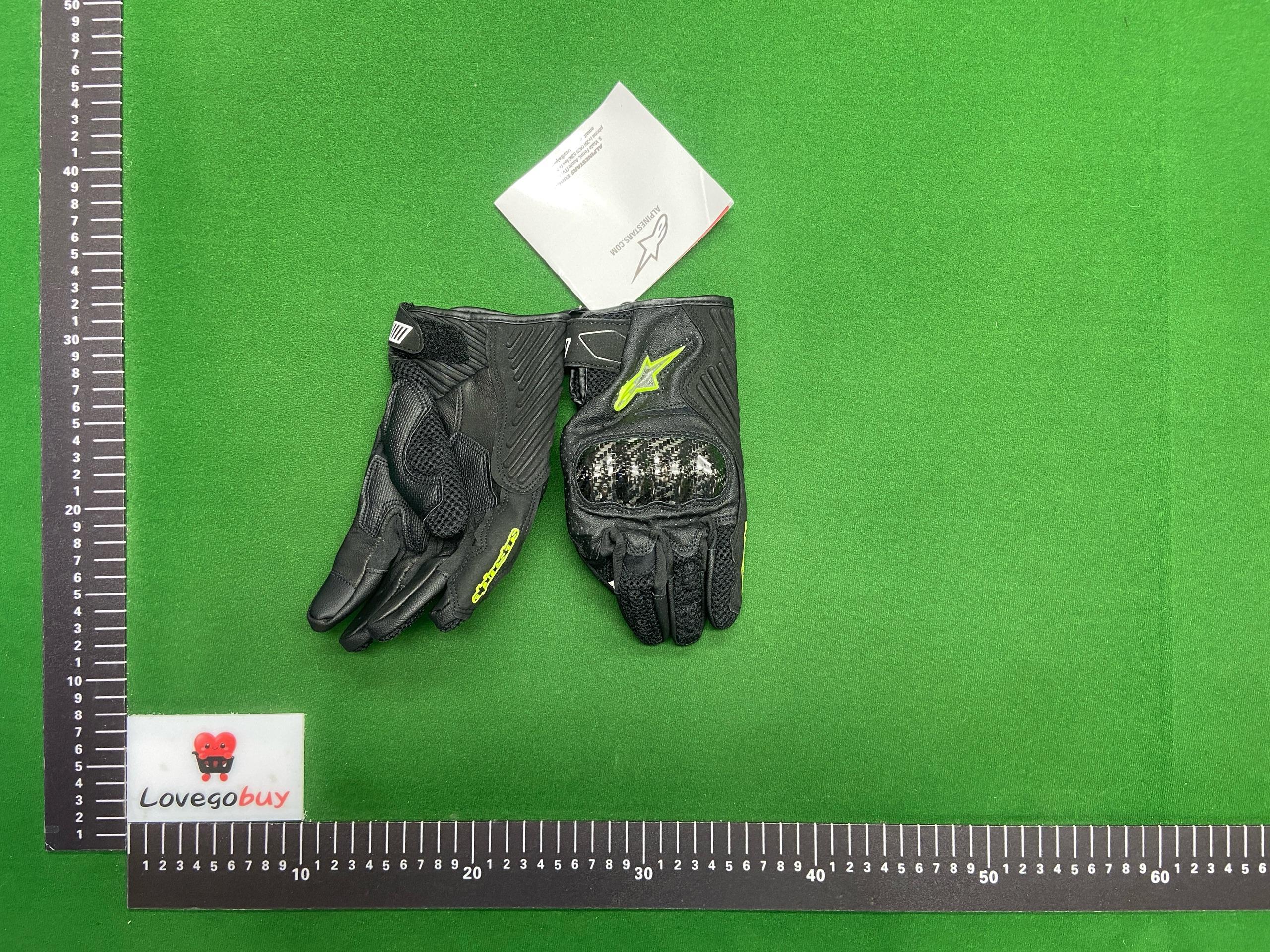 Foto QC 4 de Other Perforated Leather Motorcycle Gloves Black