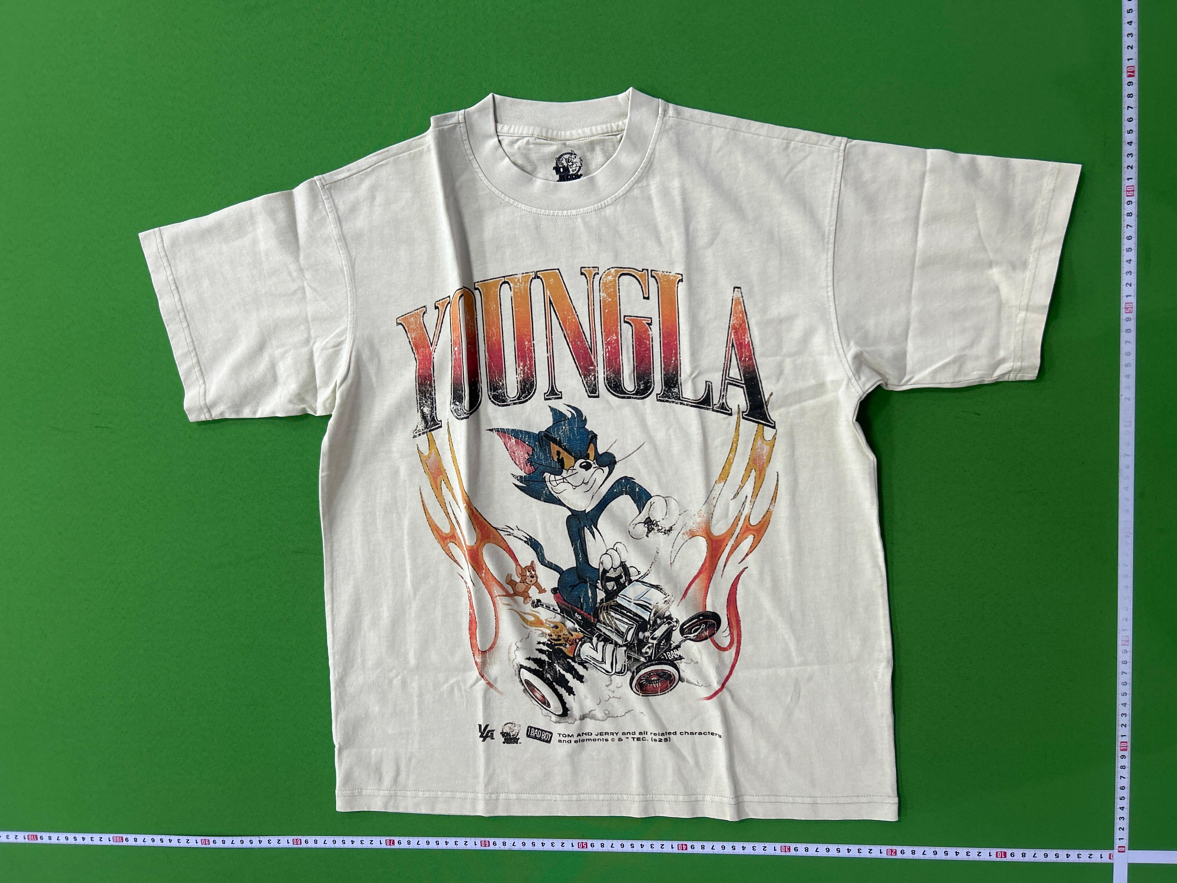 Foto QC 3 de YoungLA x Tom & Jerry 4082 T-shirt Fight Time Beige