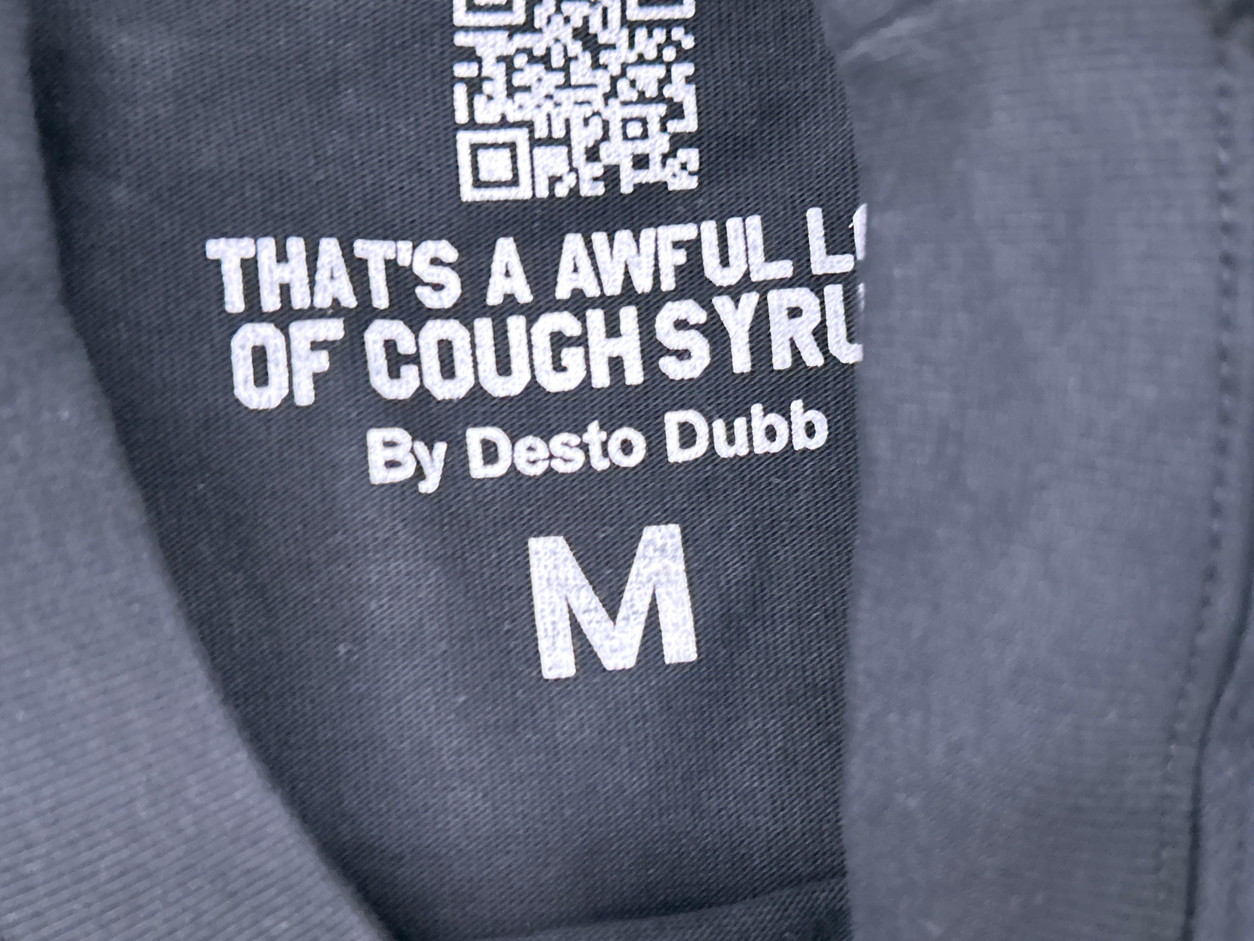 Foto QC 2 de That's A Awful Lot Of Cough Syrup Los Angeles Portrait T-shirt Black
