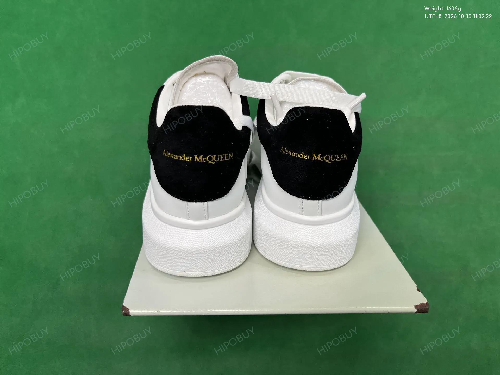 Foto QC 3 de Alexander McQueen Oversized Leather Platform Sneakers Black YUTB0604ZXL