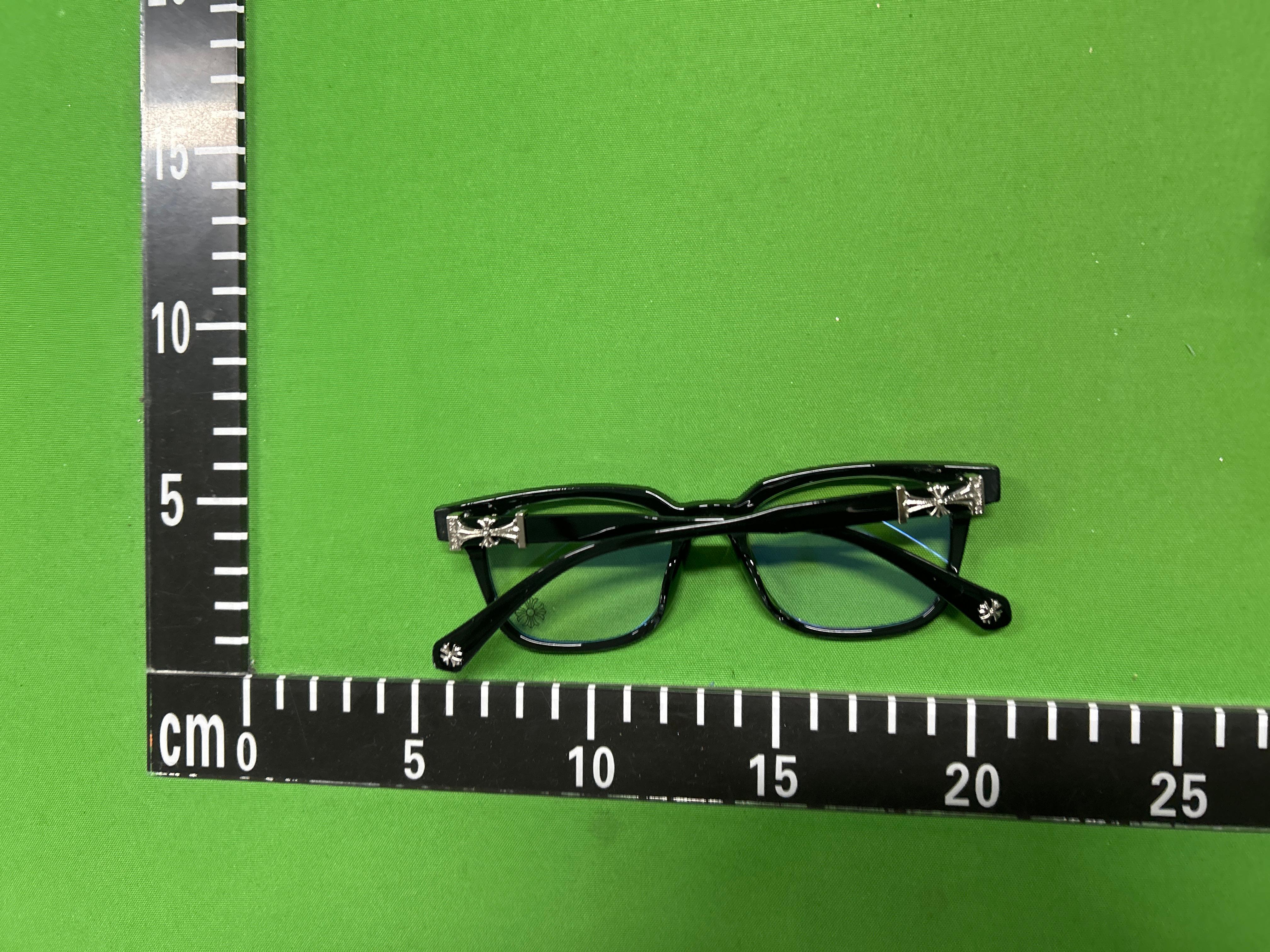 Foto QC 7 de Chrome Hearts Square-Frame Acetate Eyeglasses Black Gold