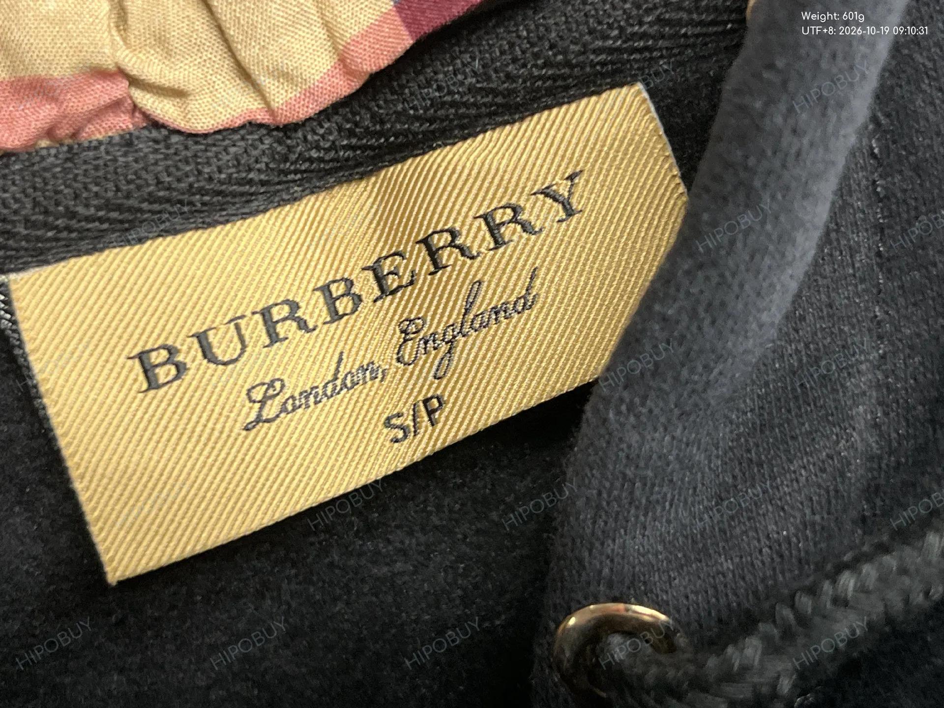Foto QC 1 de Burberry Zip Sweater Vintage Check Lining Grey