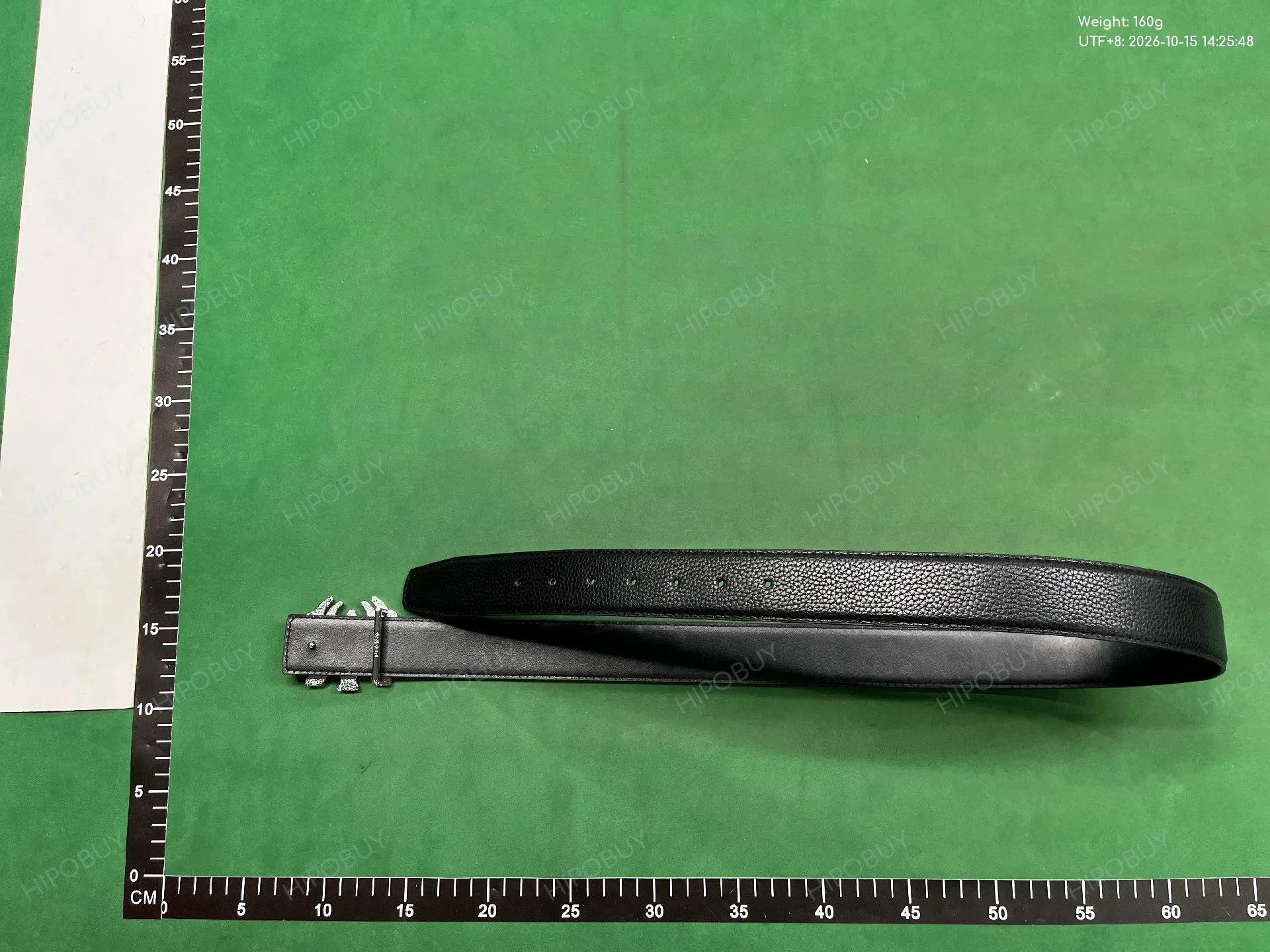 Foto QC 3 de Amiri Logo Plaque Belt White