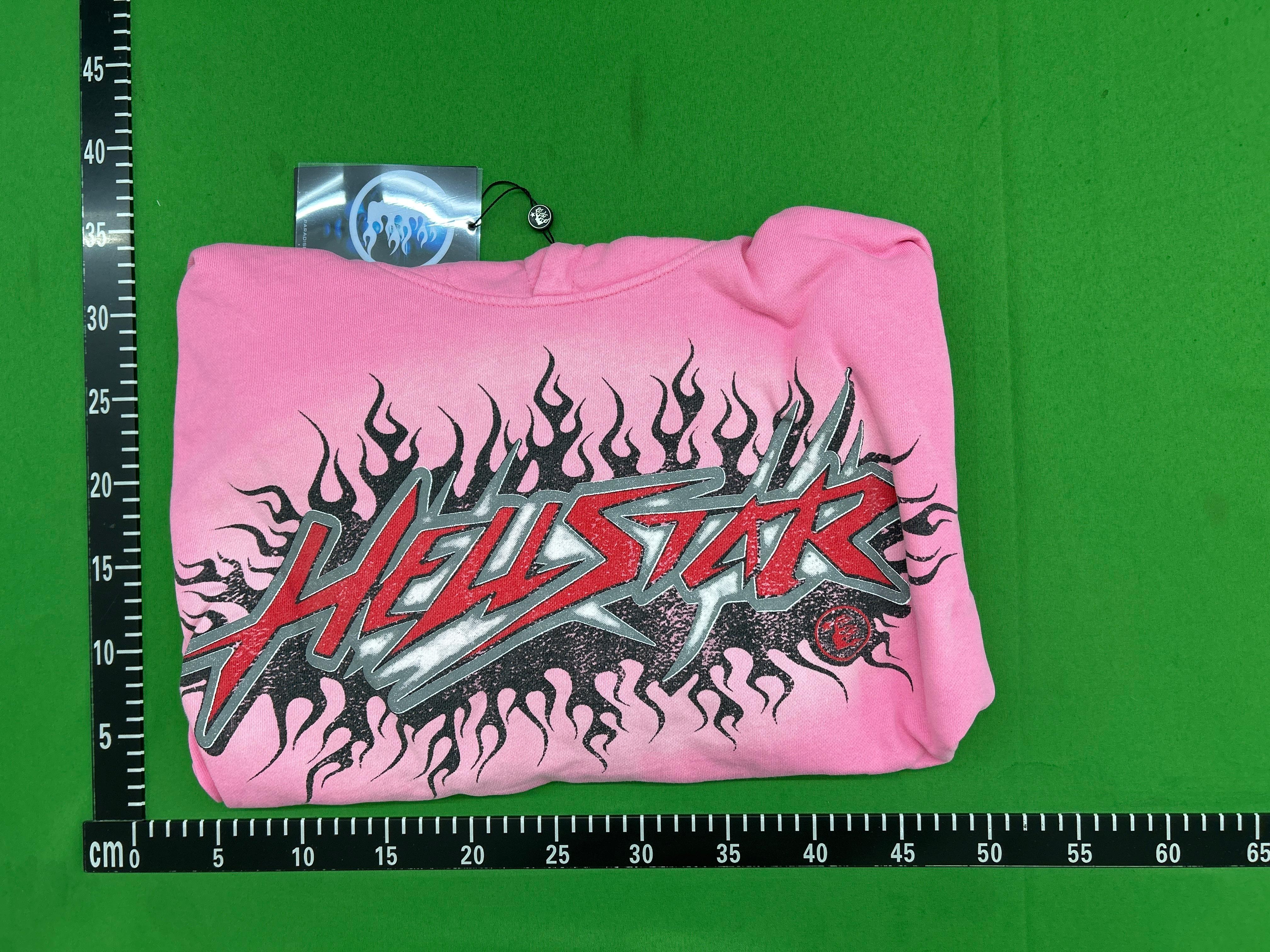 Foto QC 1 de Hellstar Hoodie Sports Logo Flame Zip Up Washed Blue