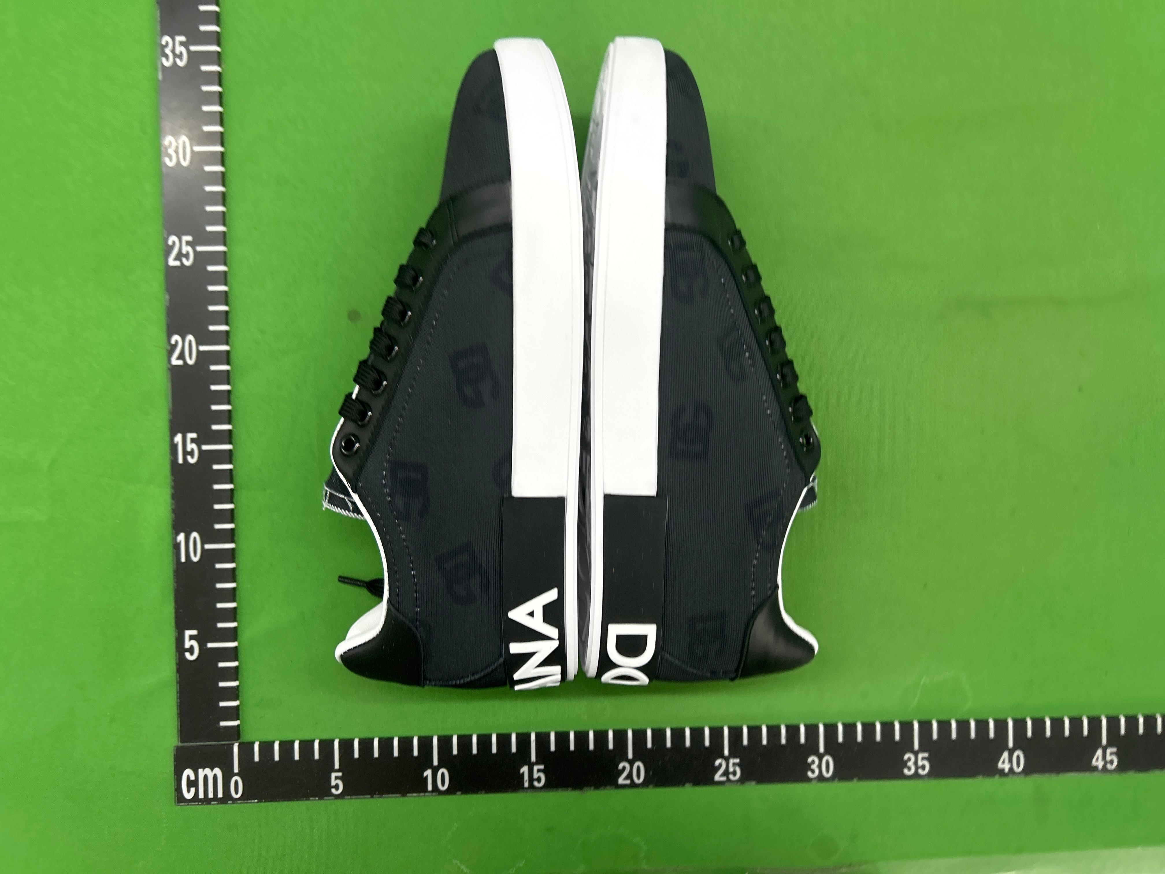 Foto QC 5 de Dolce & Gabbana Portofino Leather Low-top Black Heel Tab White