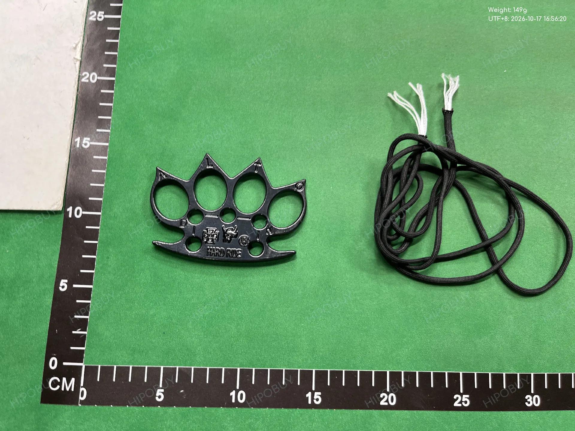 Foto QC 3 de Unbranded ALTO Paracord Wrapped Brass Knuckles Black