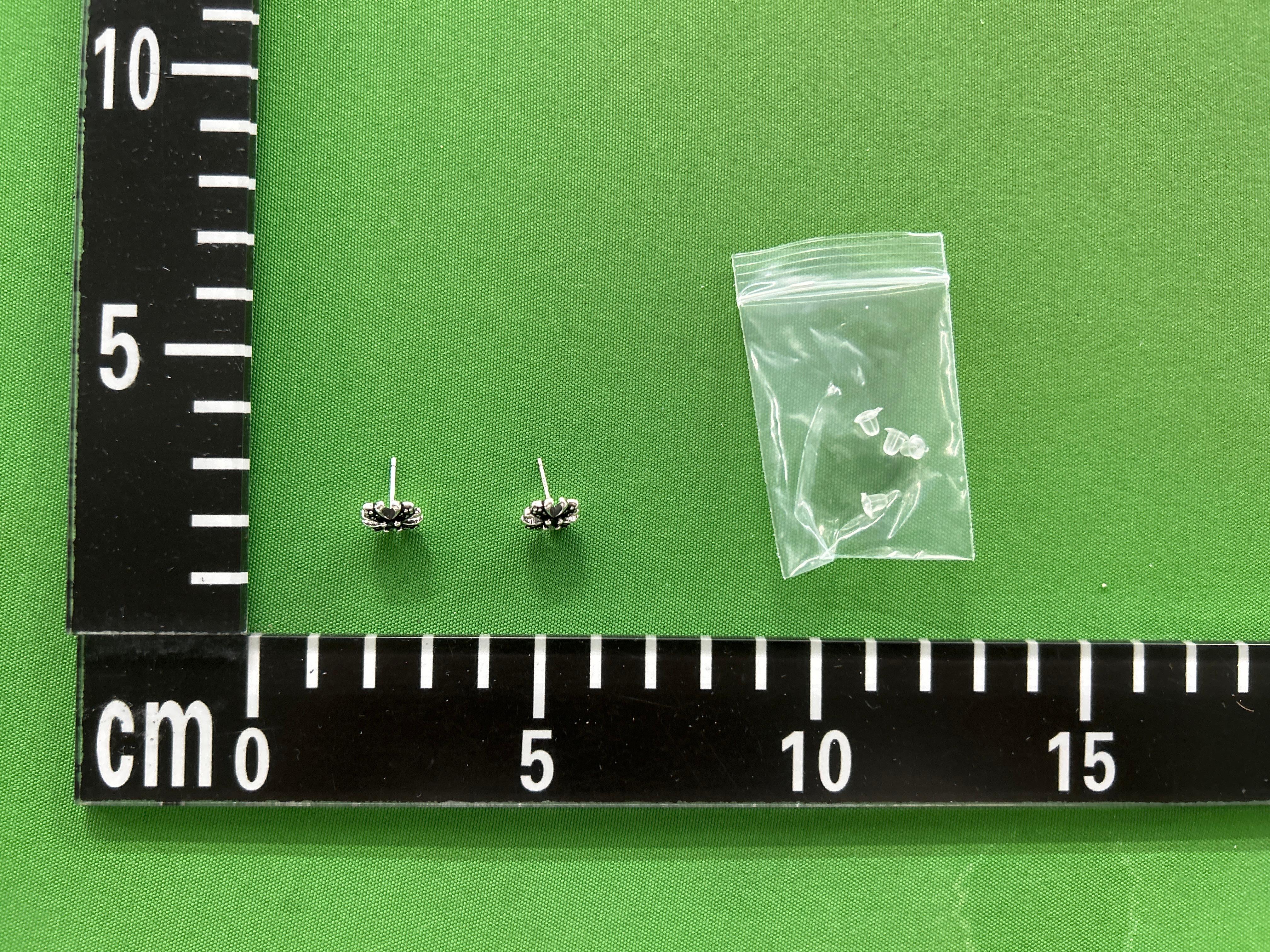 Foto QC 3 de Chrome Hearts Cross Earrings Silver Pink