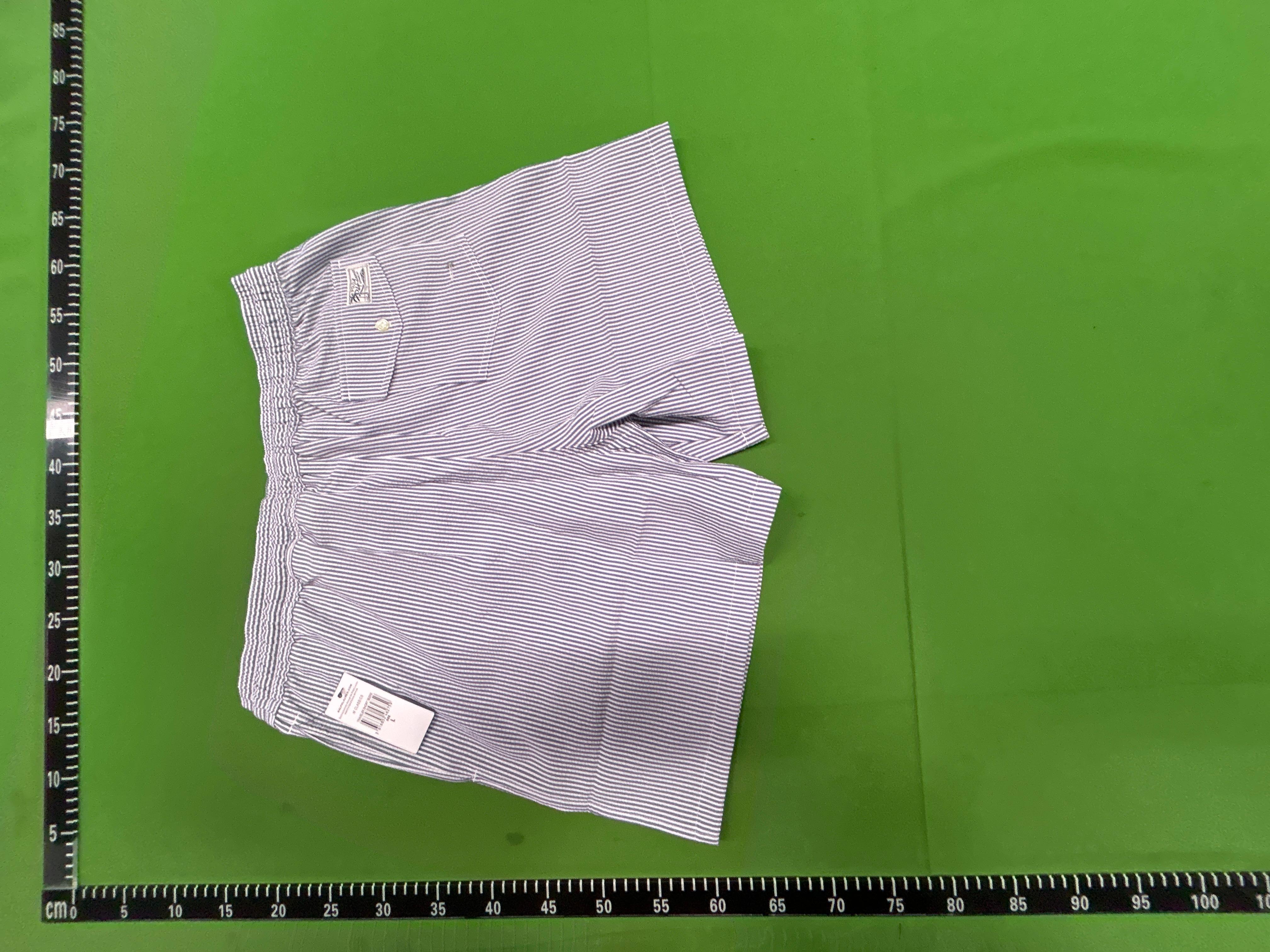Foto QC 6 de Polo Ralph Lauren Traveller Board Shorts Classic Fit Seersucker Blue White Striped