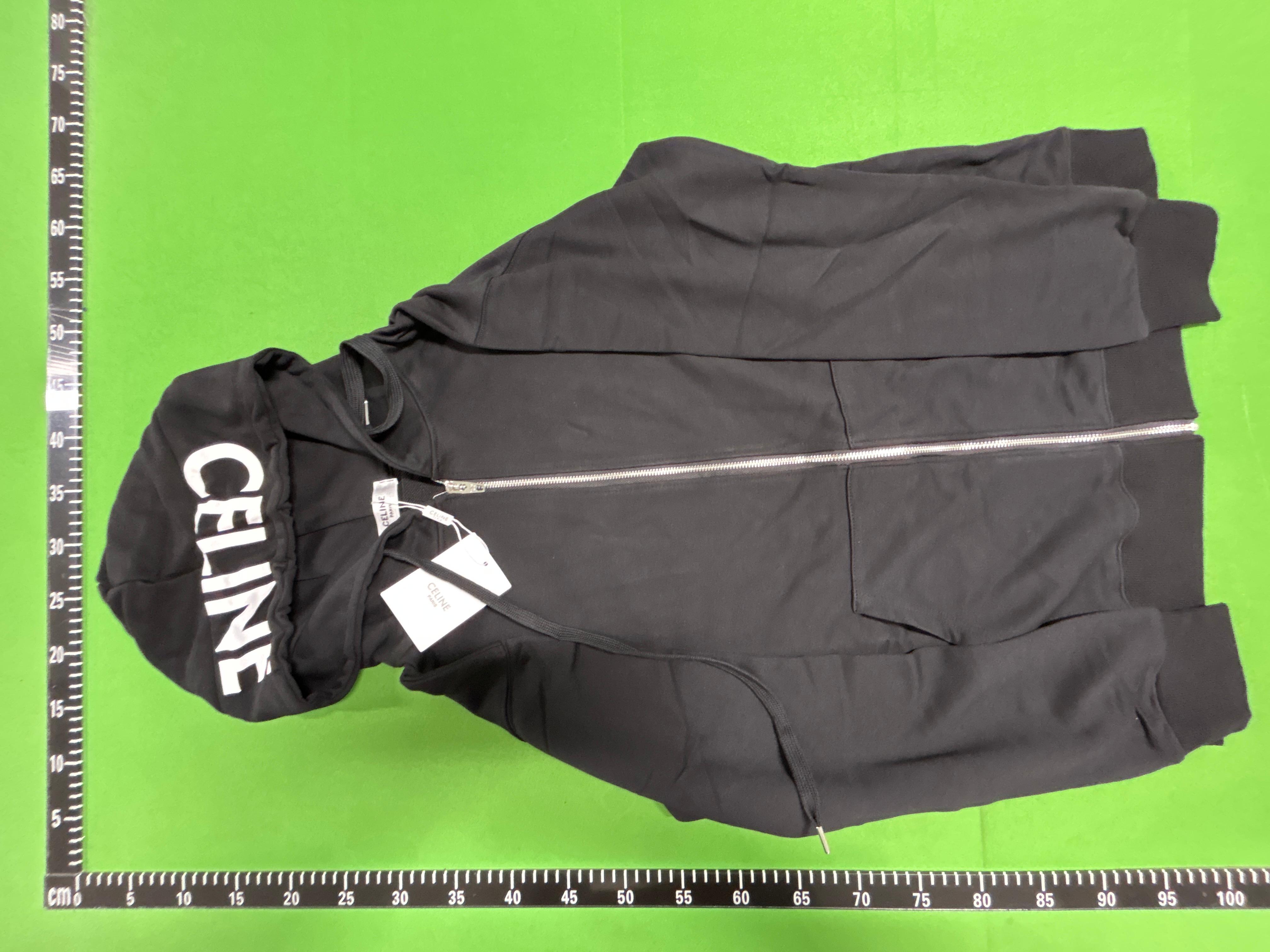 Foto QC 7 de Celine Zip-Up Jacket Logo Hood Grey