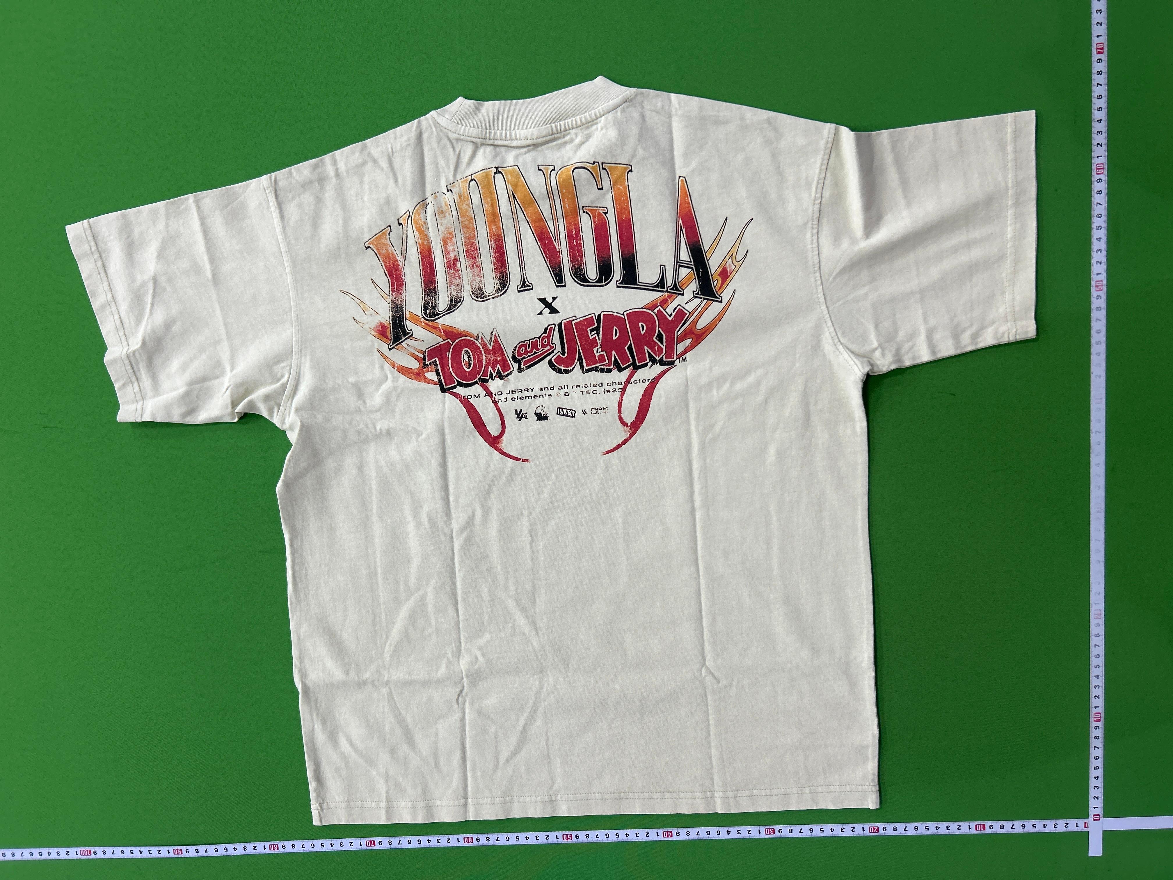Foto QC 4 de YoungLA x Tom & Jerry 4082 T-shirt Fight Time Beige