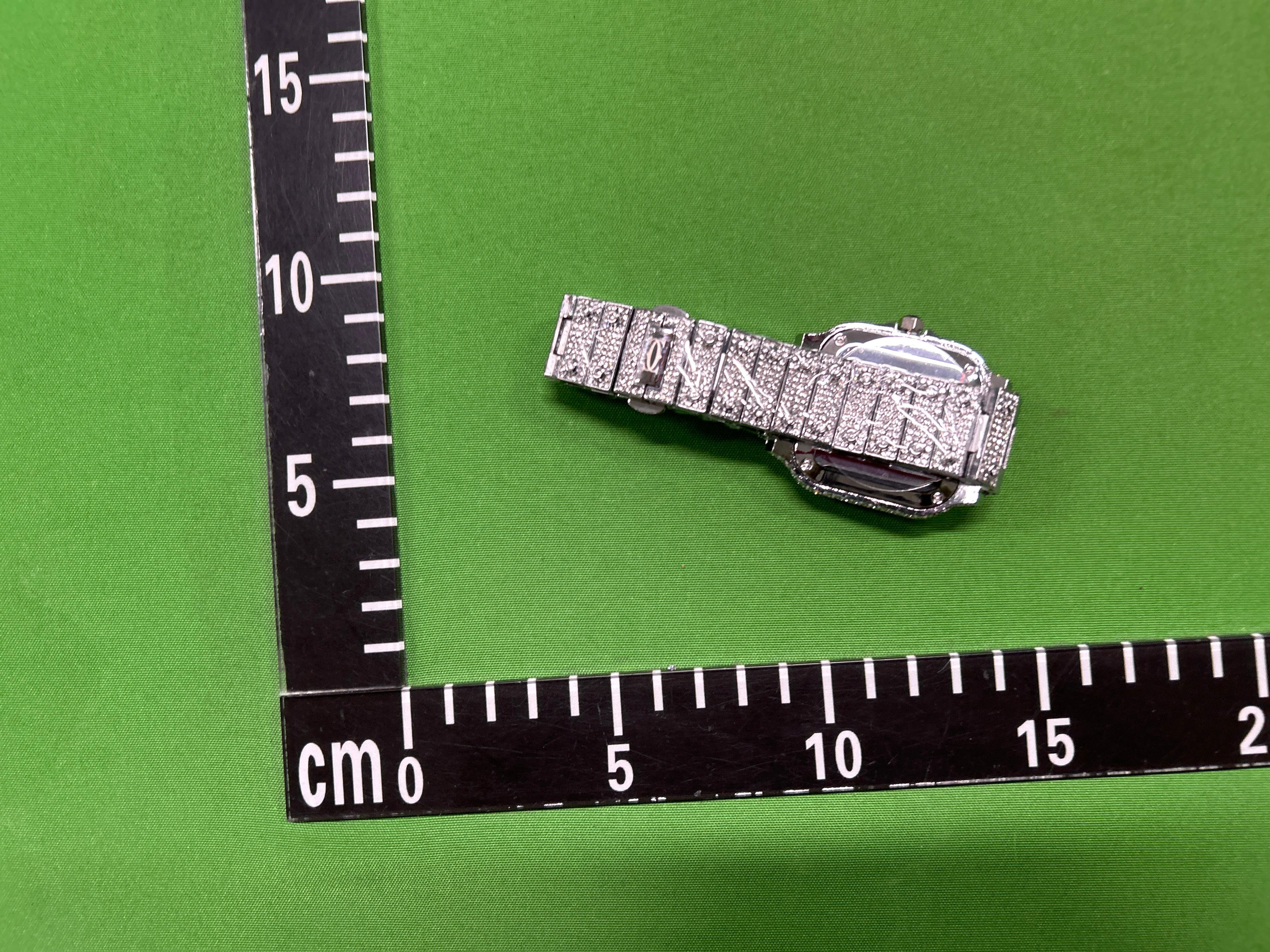 Foto QC 7 de Other Iced Out Moissanite Roman Numeral Watch