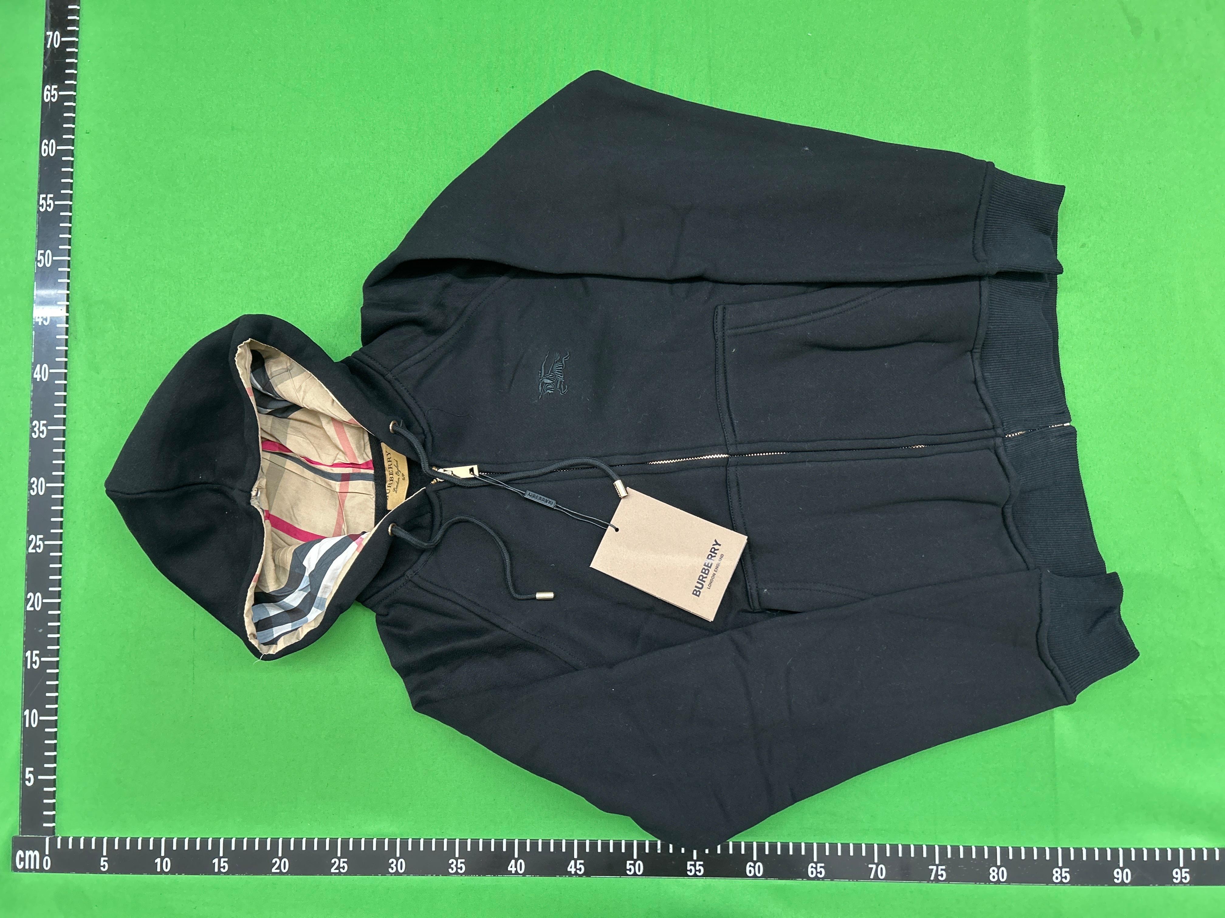 Foto QC 7 de Burberry Hoodie Zip Up Vintage Check Lining Black