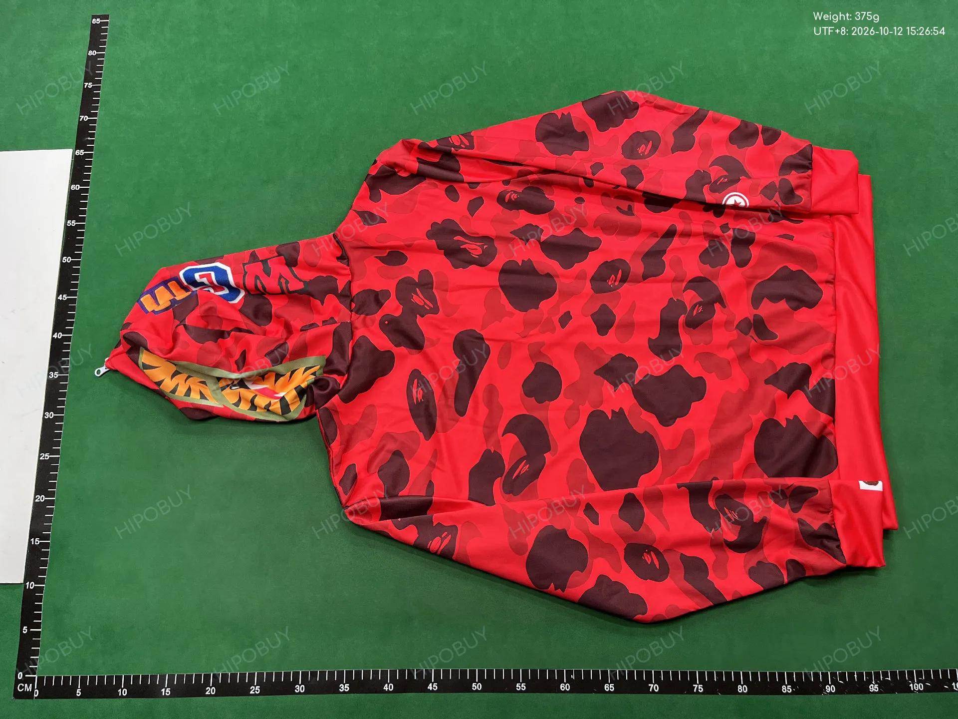 Foto QC 3 de BAPE Color Camo Shark Full Zip Hoodie Red