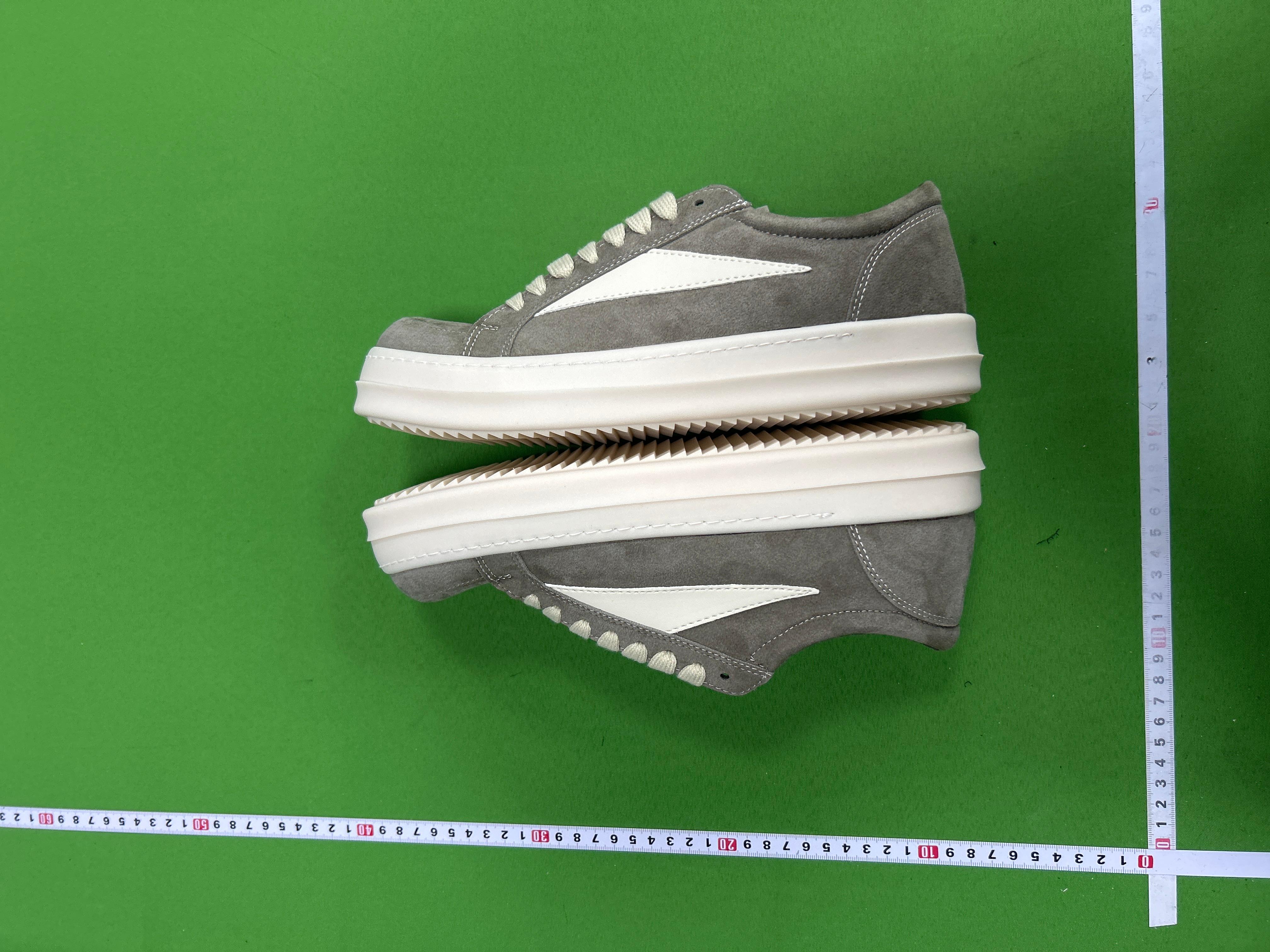 Foto QC 3 de Rick Owens Vintage Sneaks Low Suede Brown Dark Gray Milk RU01D3897 LBKLCO