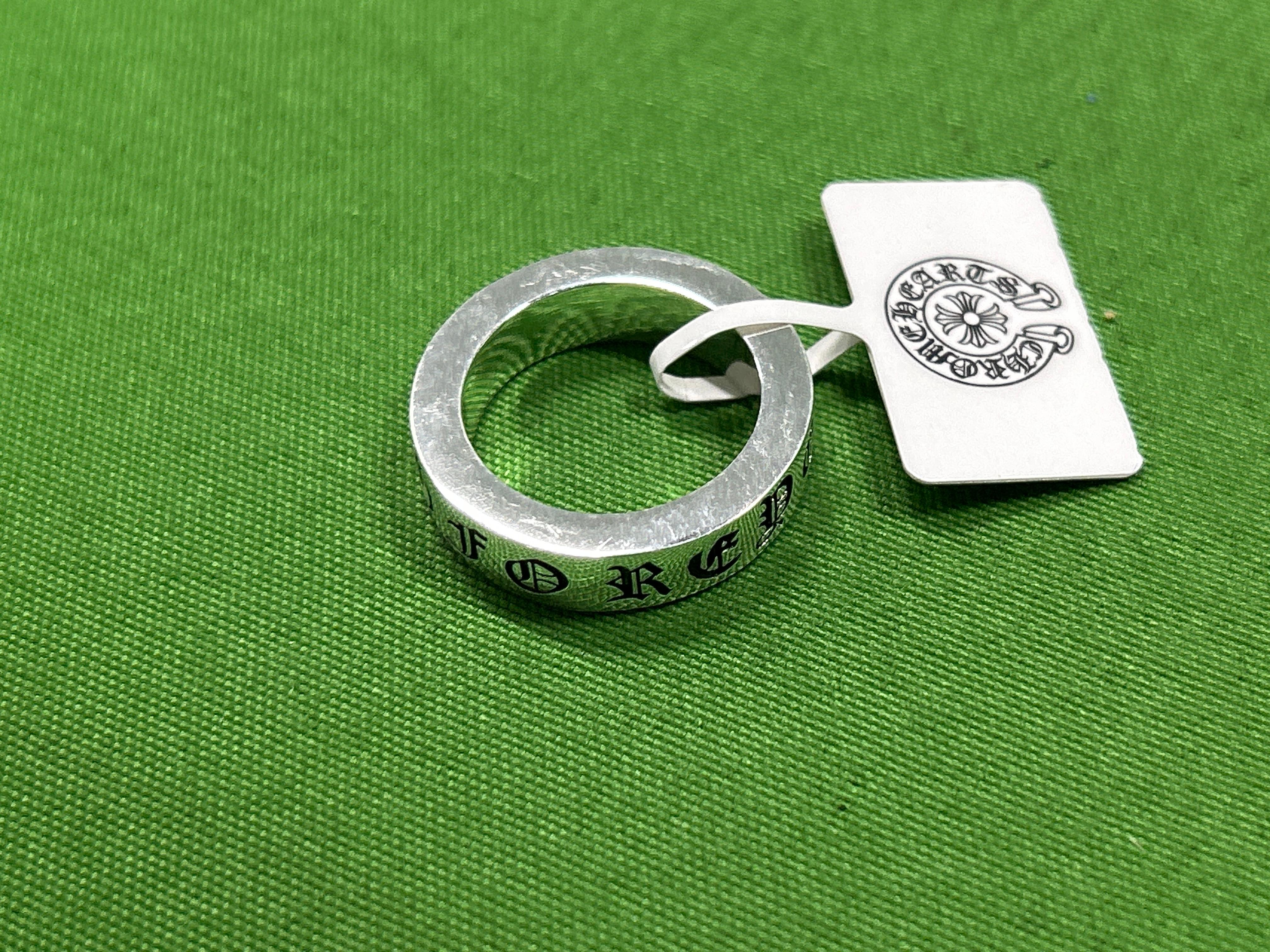 Foto QC 2 de Chrome Hearts Double Floral Cross Ring 925 Silver Diamond Silver