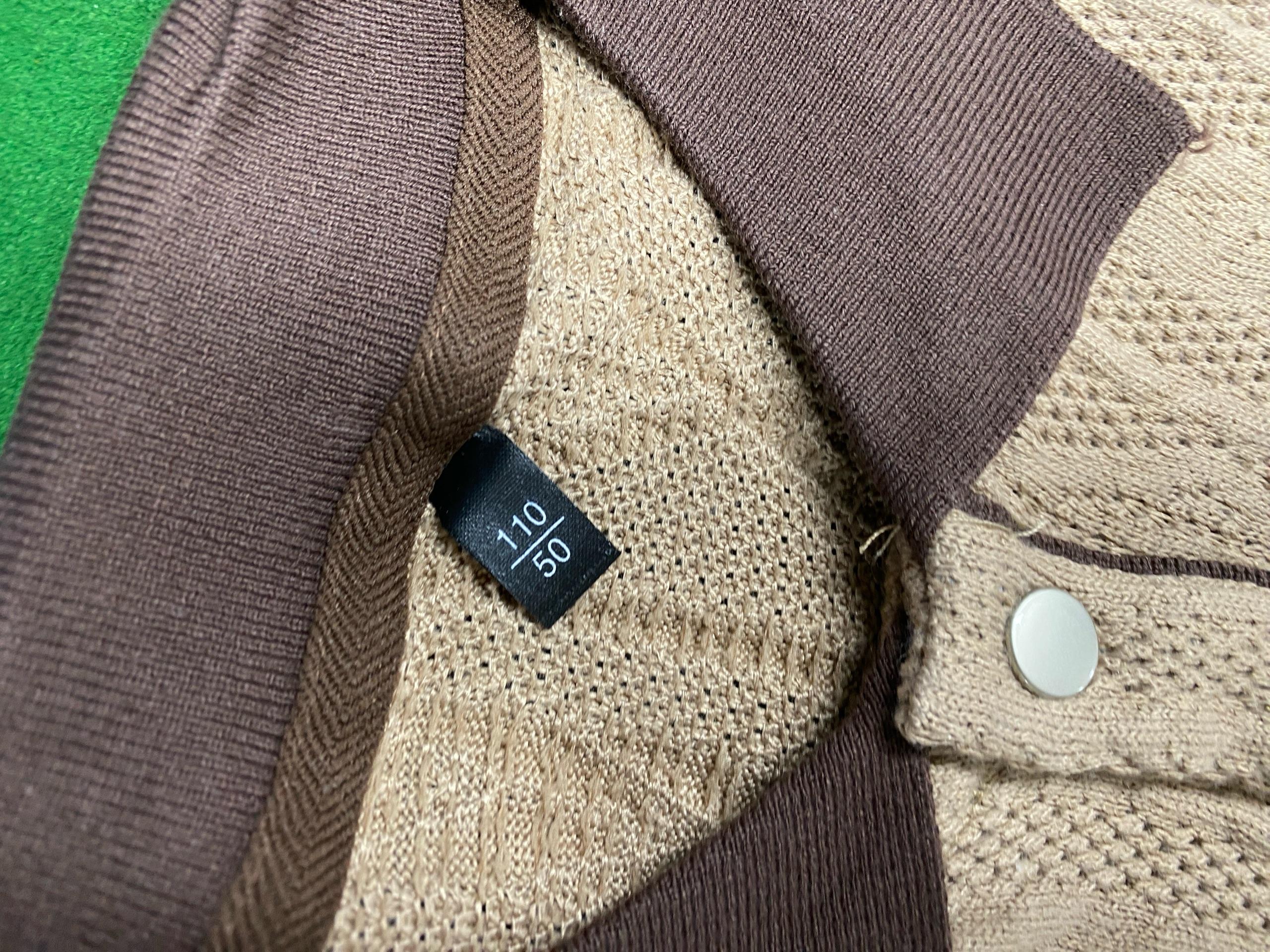 Foto QC 3 de Polo Ralph Lauren Shirt Cable Knit Contrast Collar White Brown