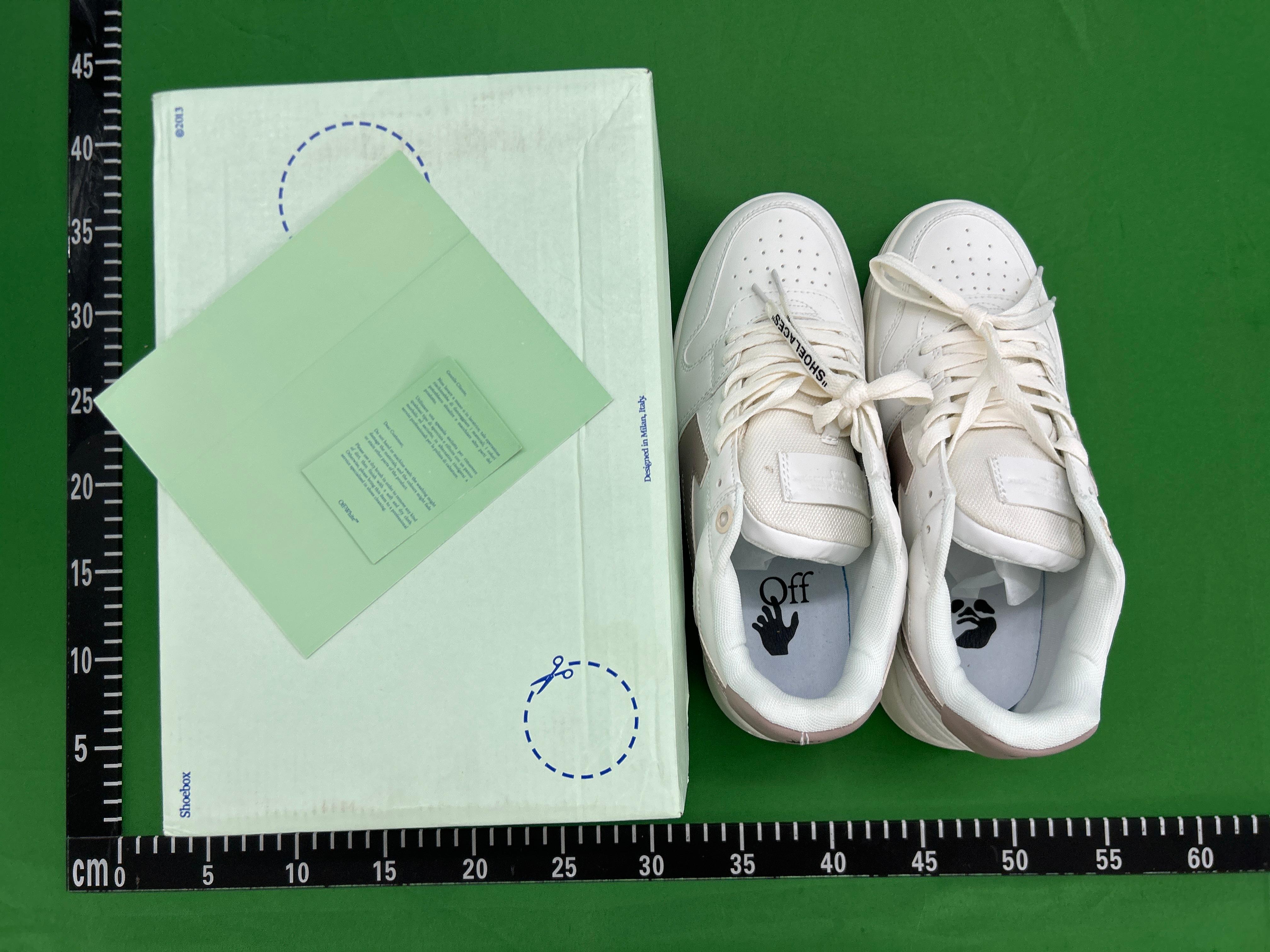 Foto QC 3 de Off-White Out Of Office Low Leather Sneakers Green White