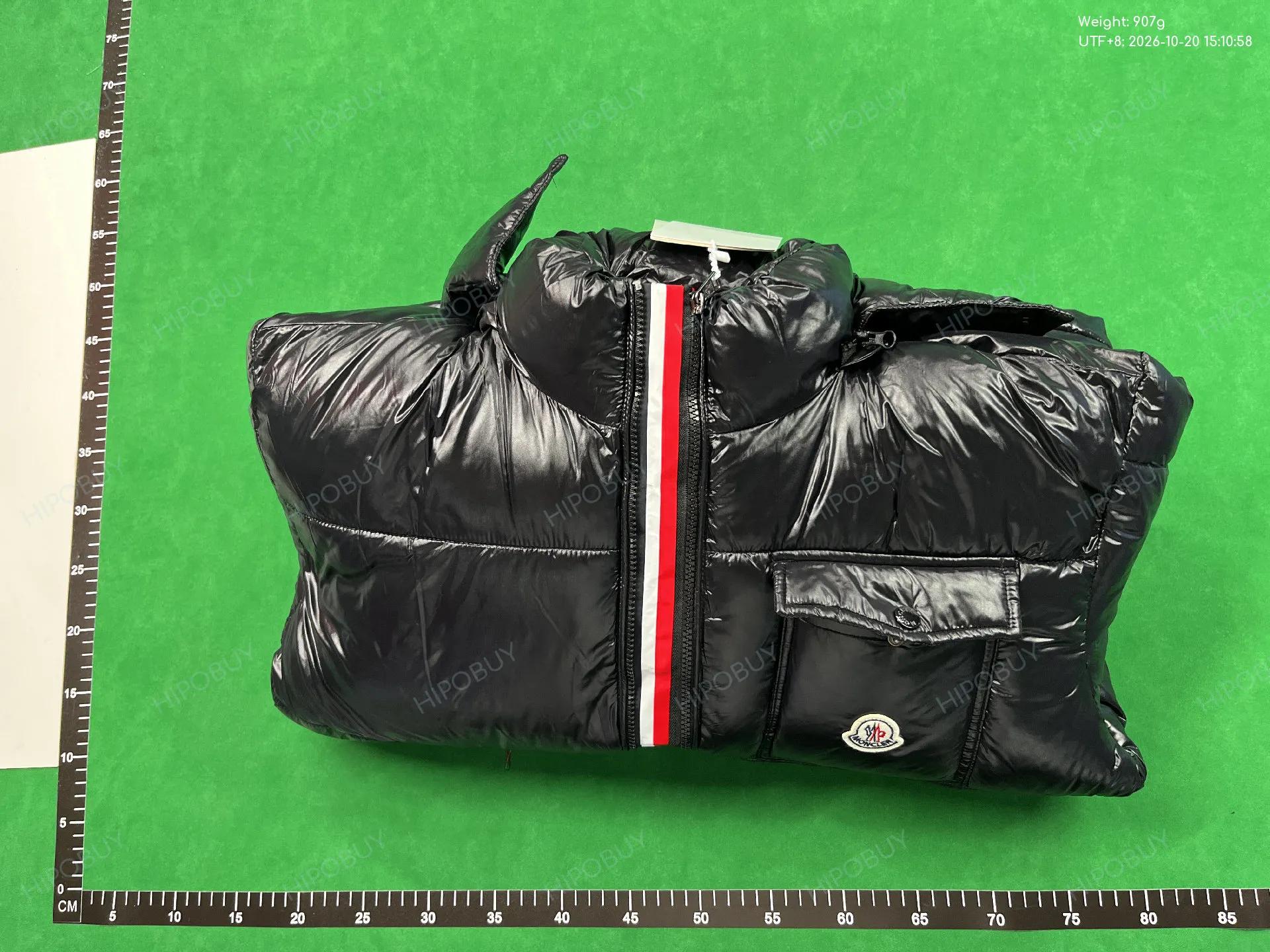 Foto QC 7 de Moncler Maya Puffer Jacket Tricolour Tape Down Black