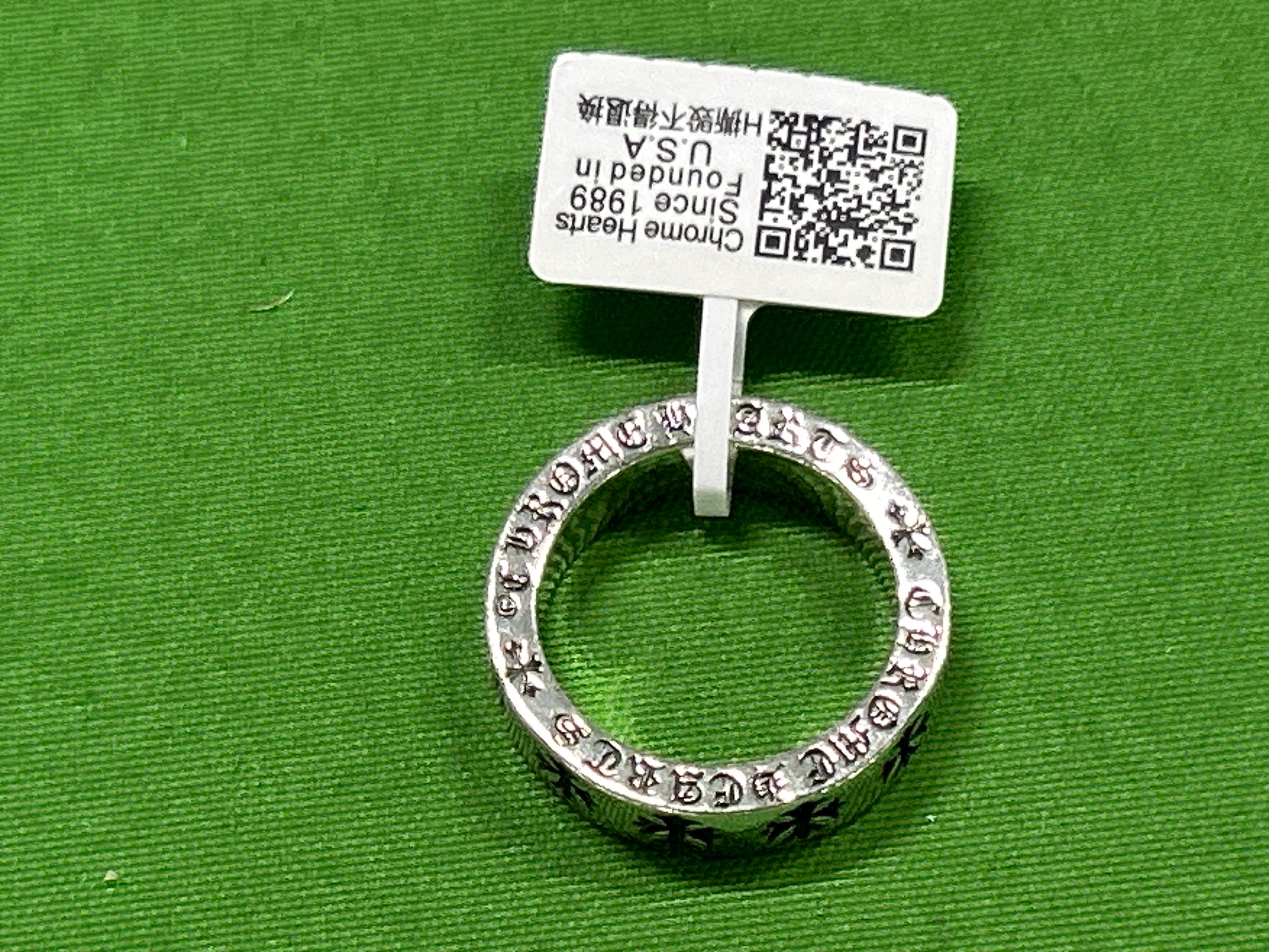 Foto QC 5 de Chrome Hearts Double Floral Cross Ring 925 Silver Diamond Silver