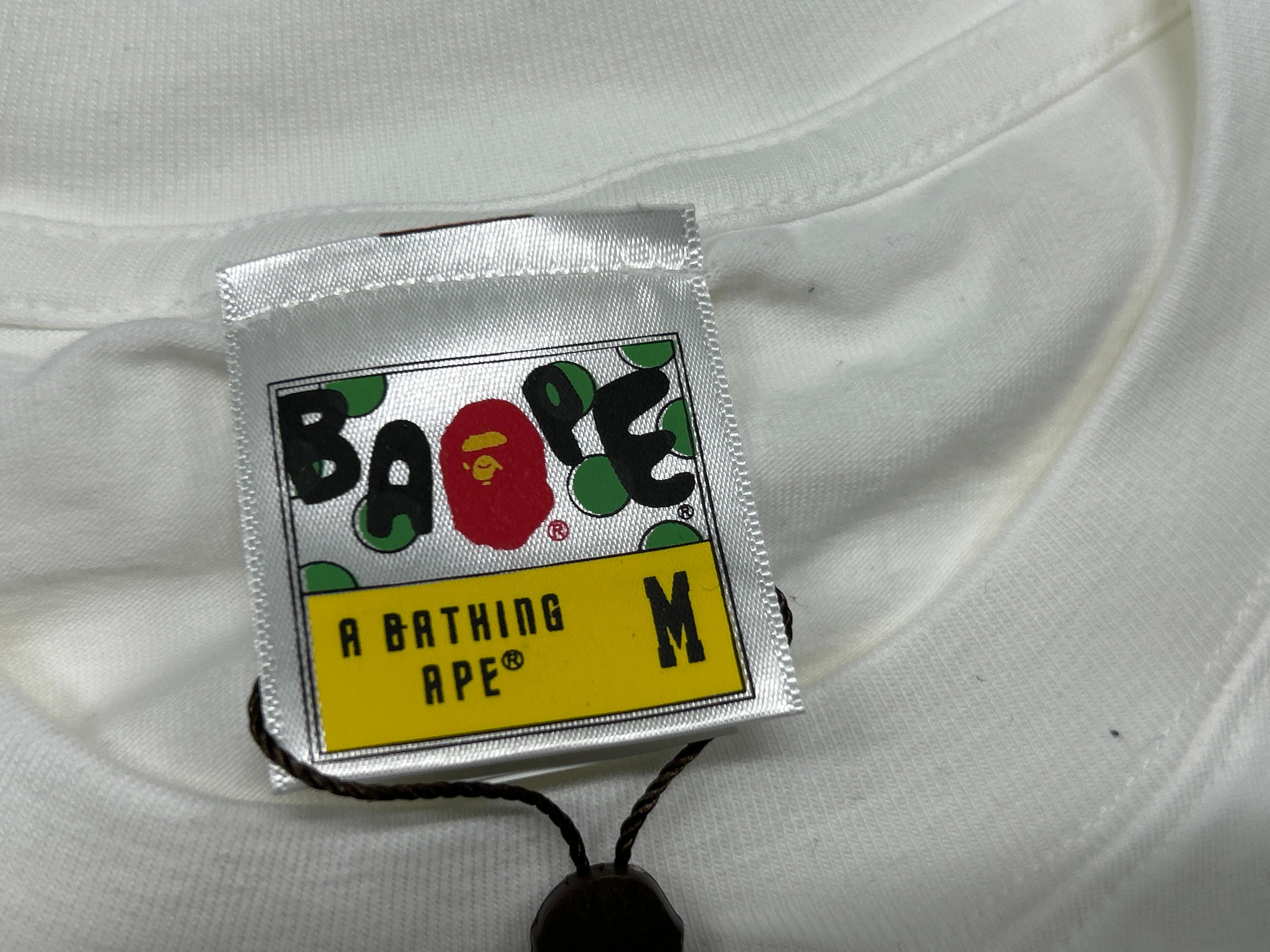 Foto QC 7 de BAPE A Bathing Ape Collegiate Ape Head T-shirt White