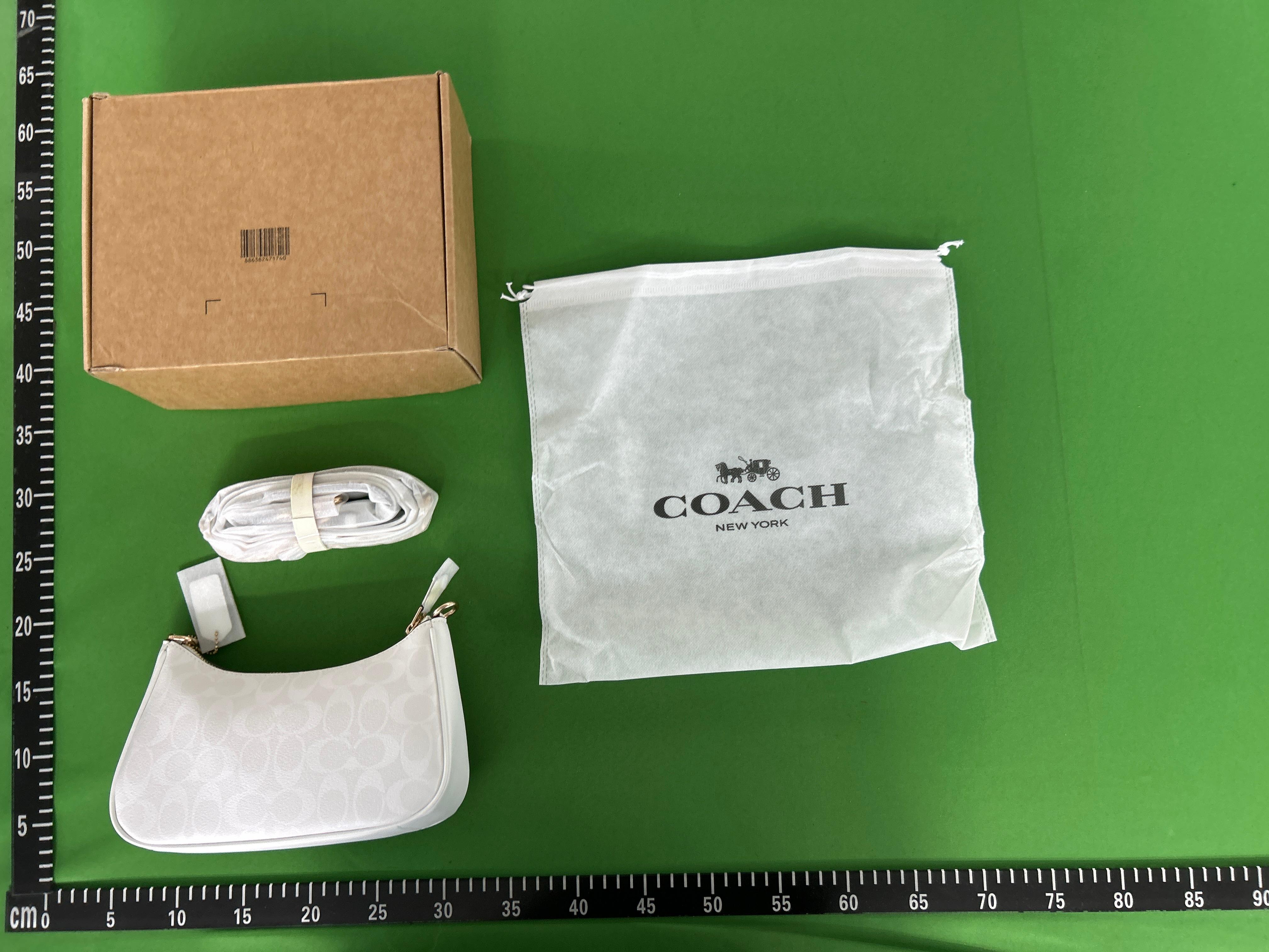Foto QC 2 de Coach Teri Shoulder Bag Signature Canvas Chalk