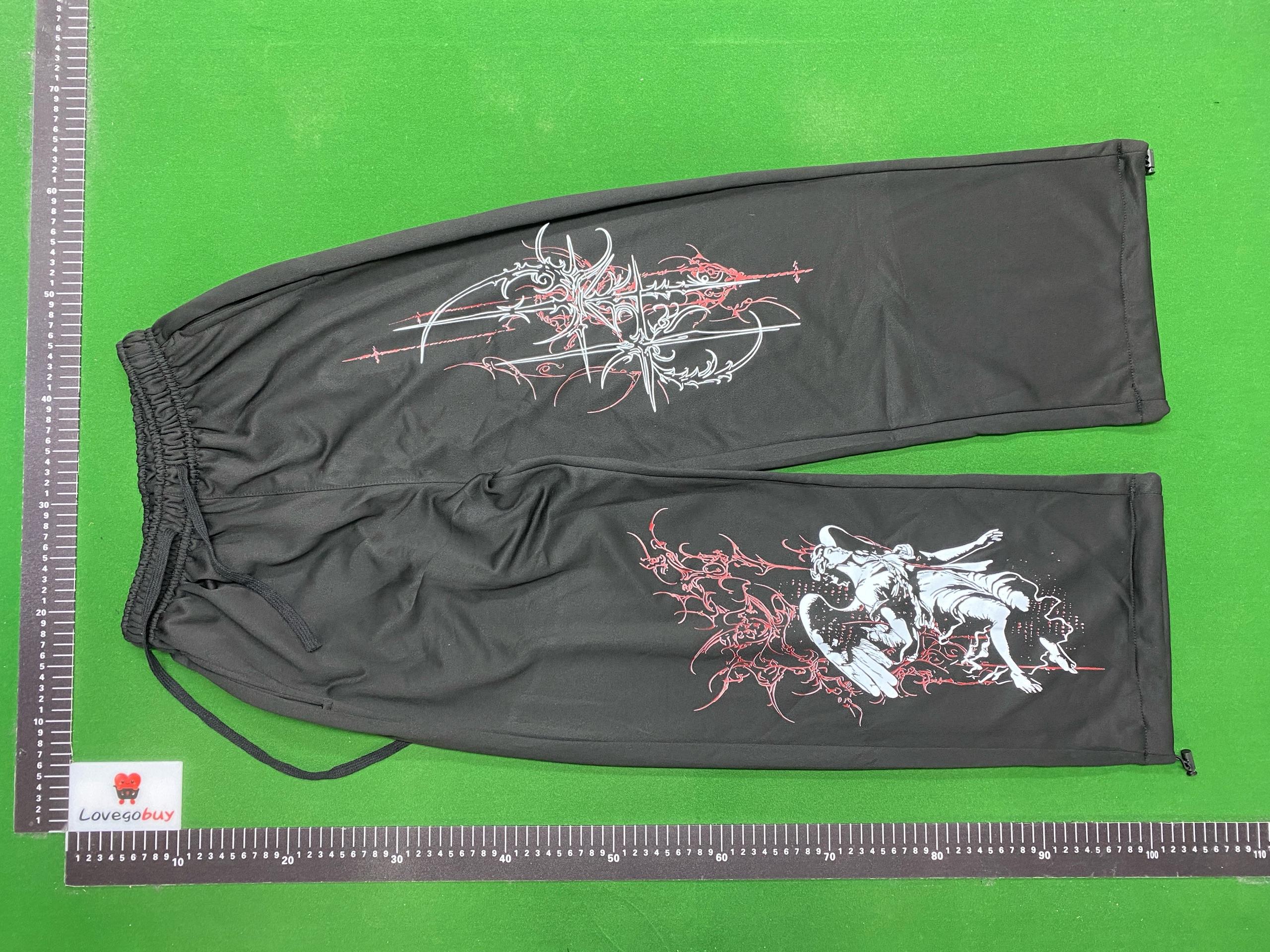 Foto QC 6 de Unbranded Relaxed Sweatpants Graphic Black