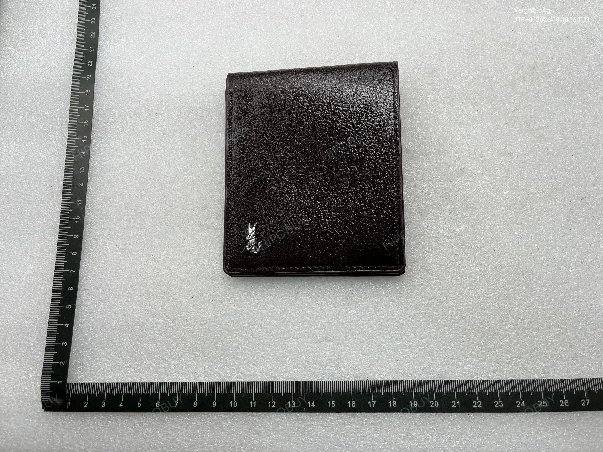 Foto QC 3 de Lacoste Crocodile Logo Bifold Wallet Grained Leather Black