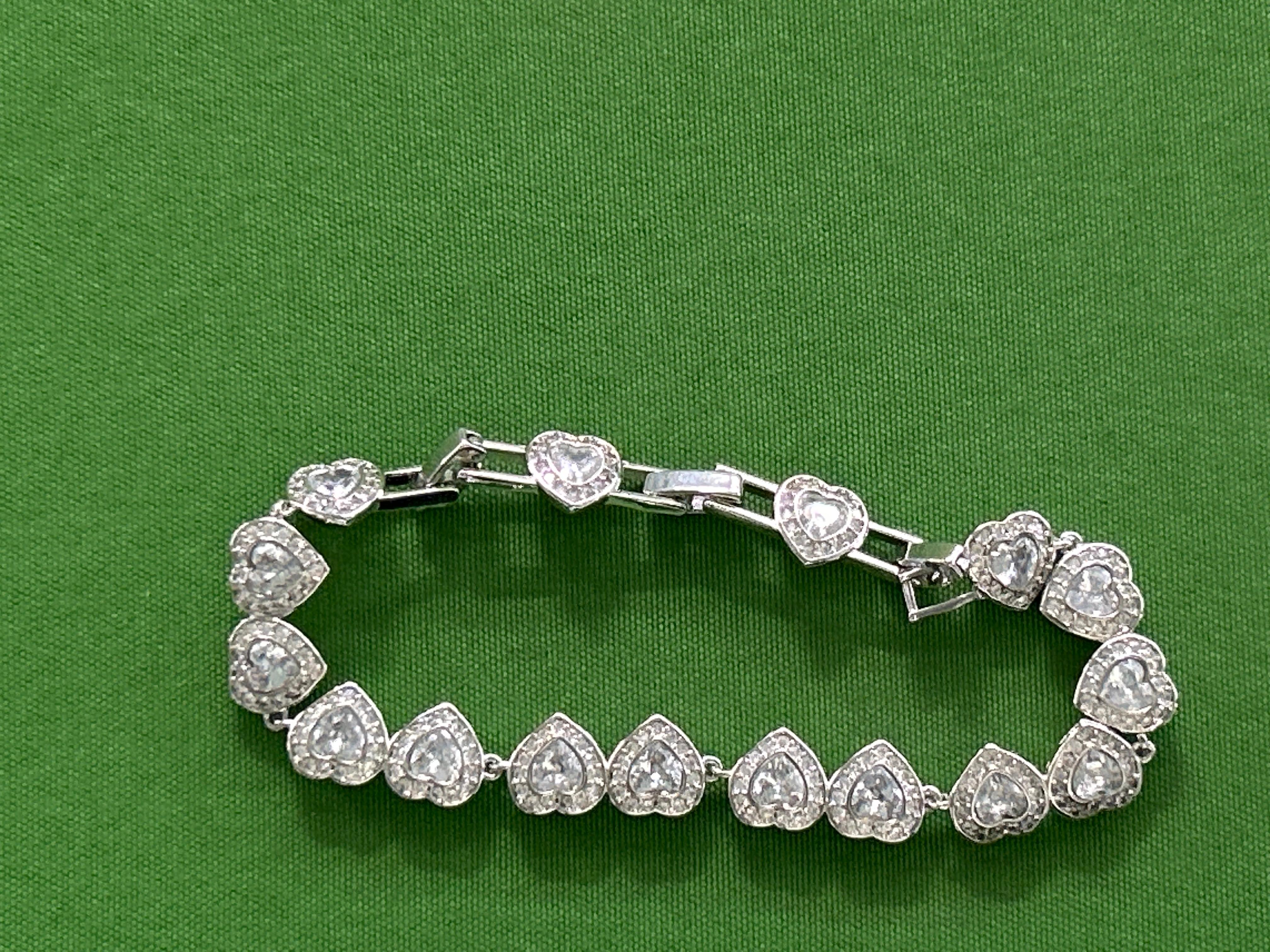 Foto QC 8 de Other Heart Jewelry Set Metal and Strass Crystal Silver