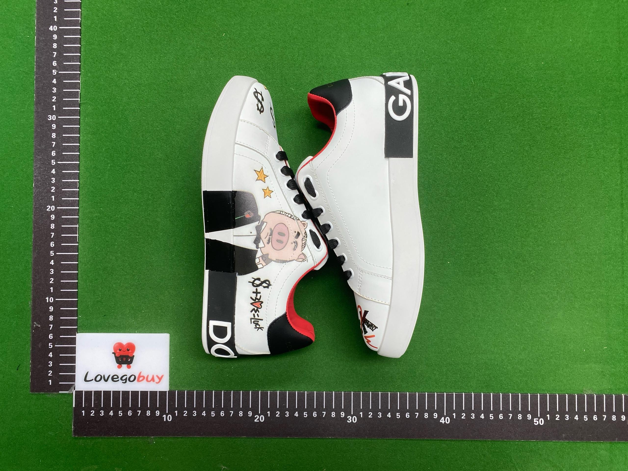 Foto QC 1 de Dolce & Gabbana Portofino Low Hand-painted Graffiti White