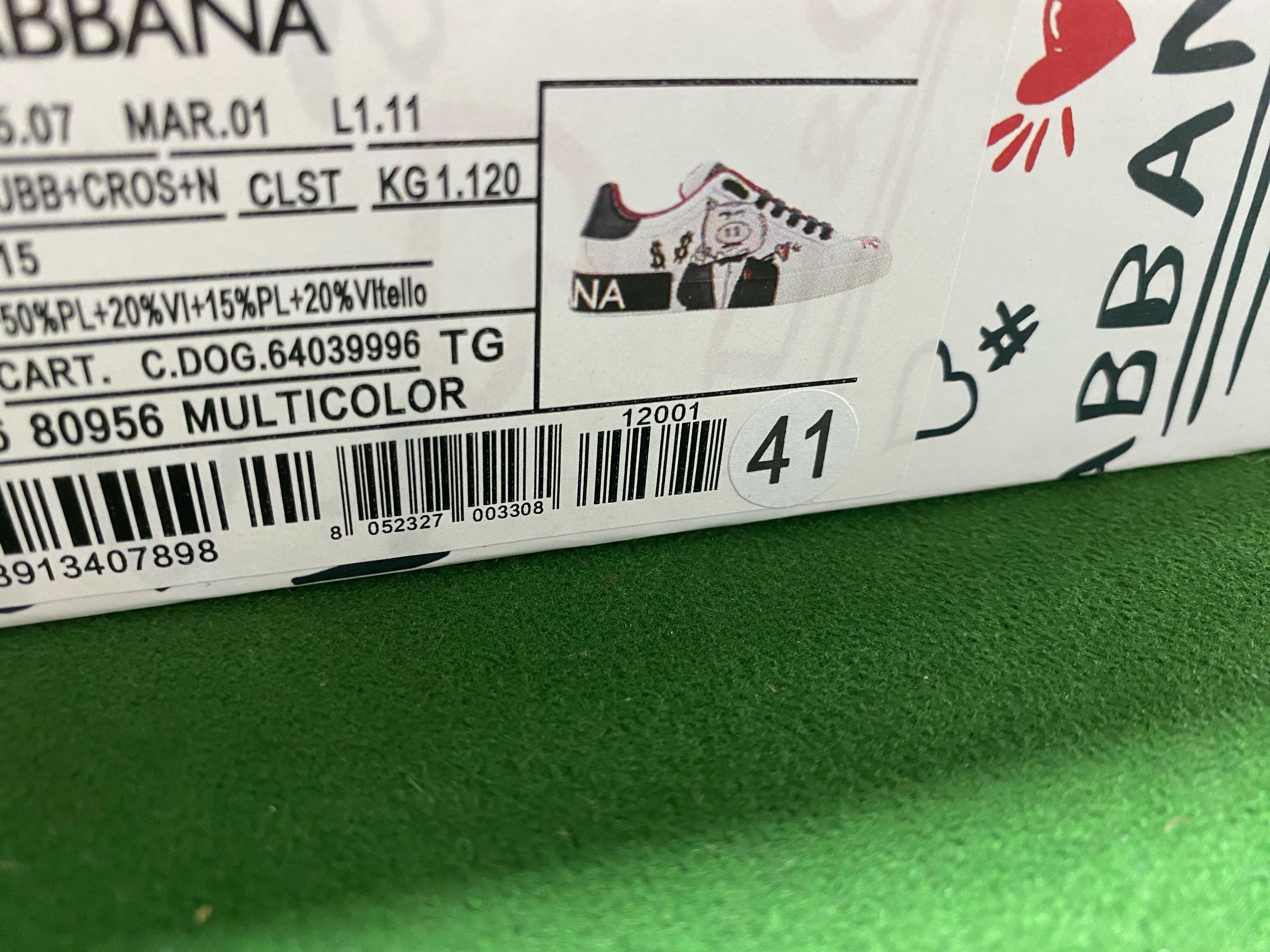 Foto QC 4 de Dolce & Gabbana Portofino Low Hand-painted Graffiti White