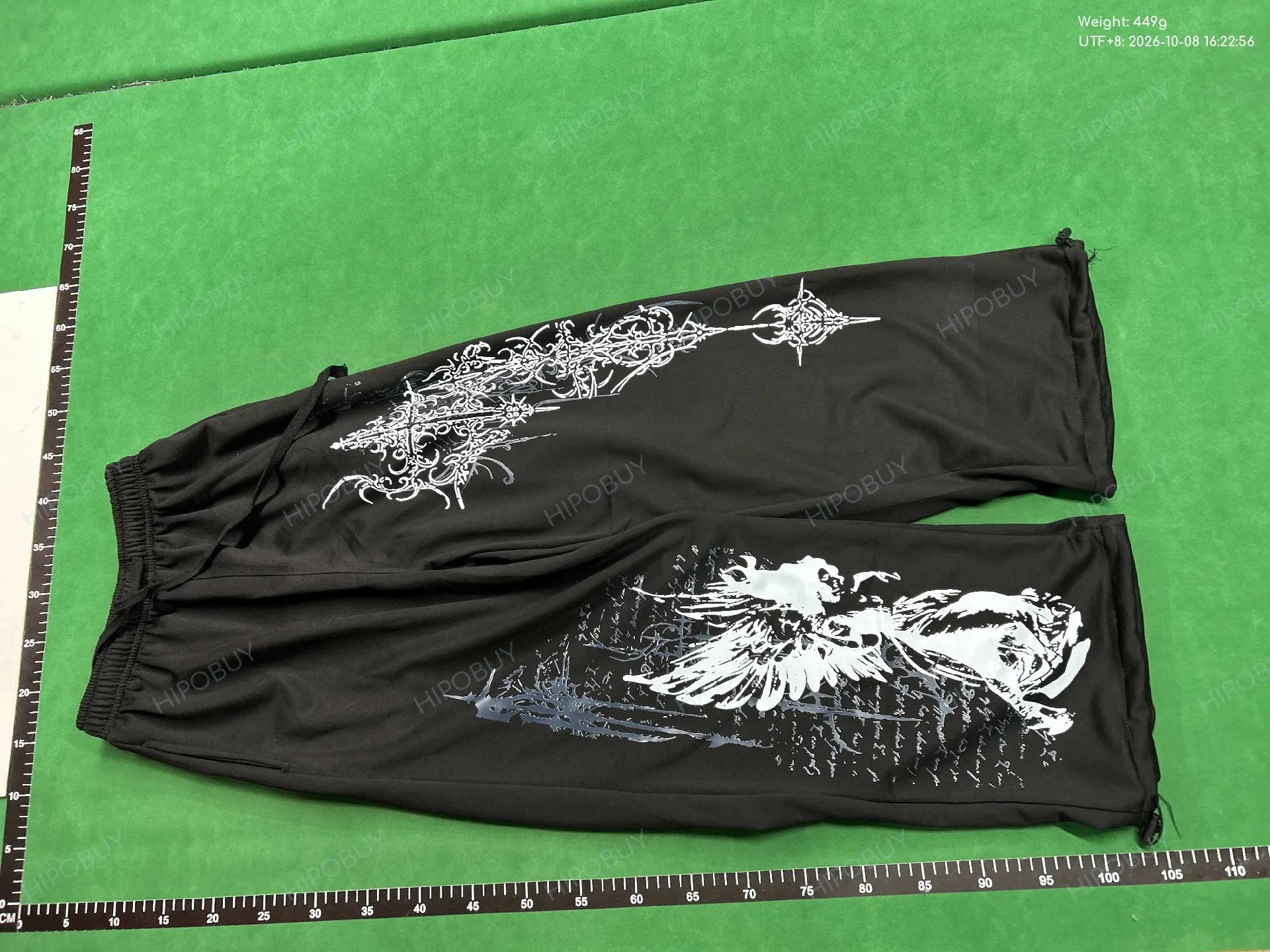 Foto QC 2 de Unbranded Relaxed Sweatpants Graphic Black