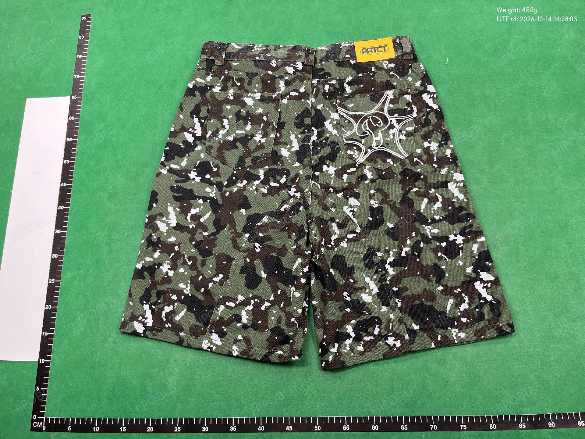Foto QC 7 de Other Denim Shorts Loose Washed Embroidered Camo