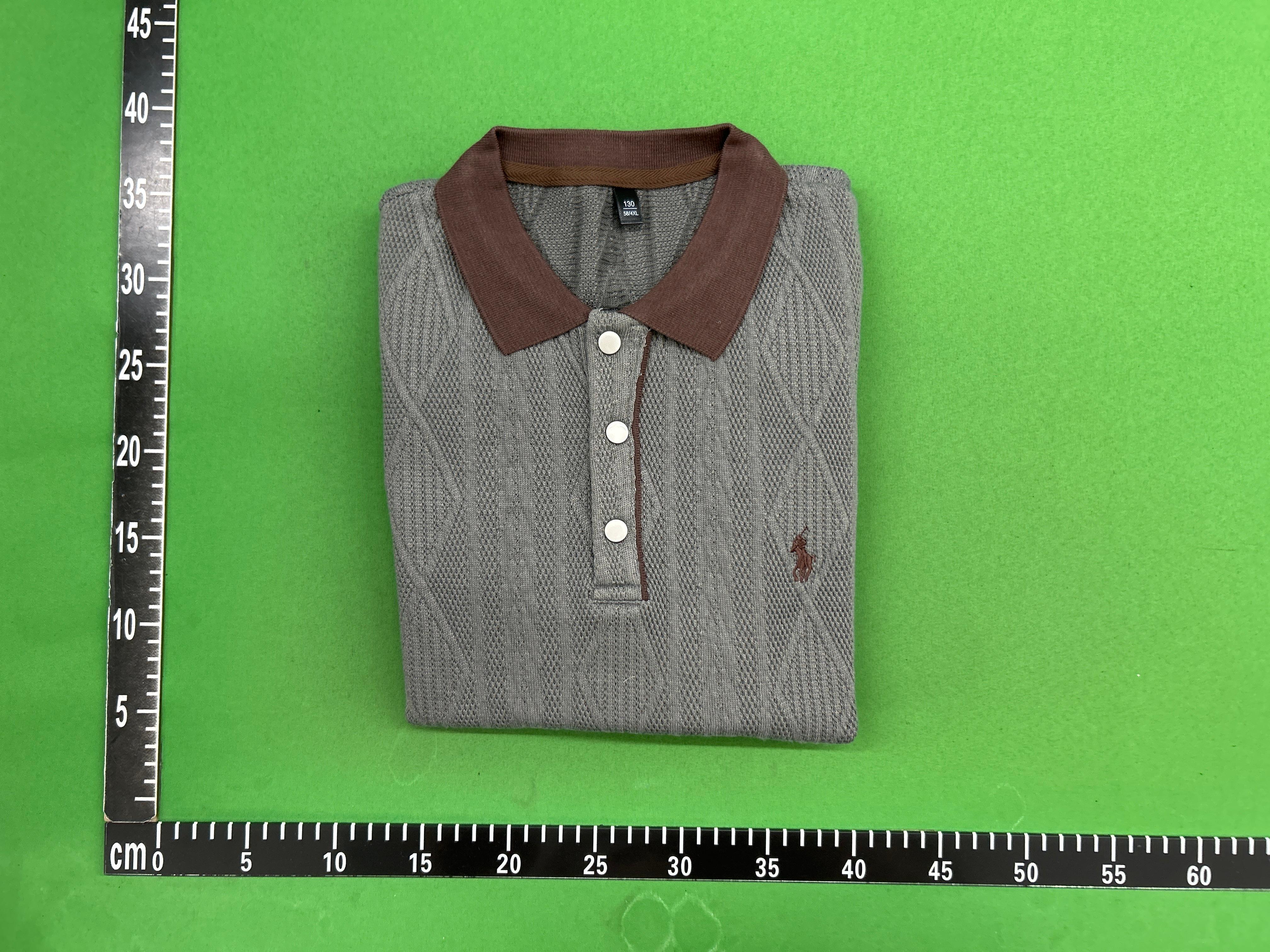 Foto QC 8 de Polo Ralph Lauren Shirt Cable Knit Contrast Collar White Brown