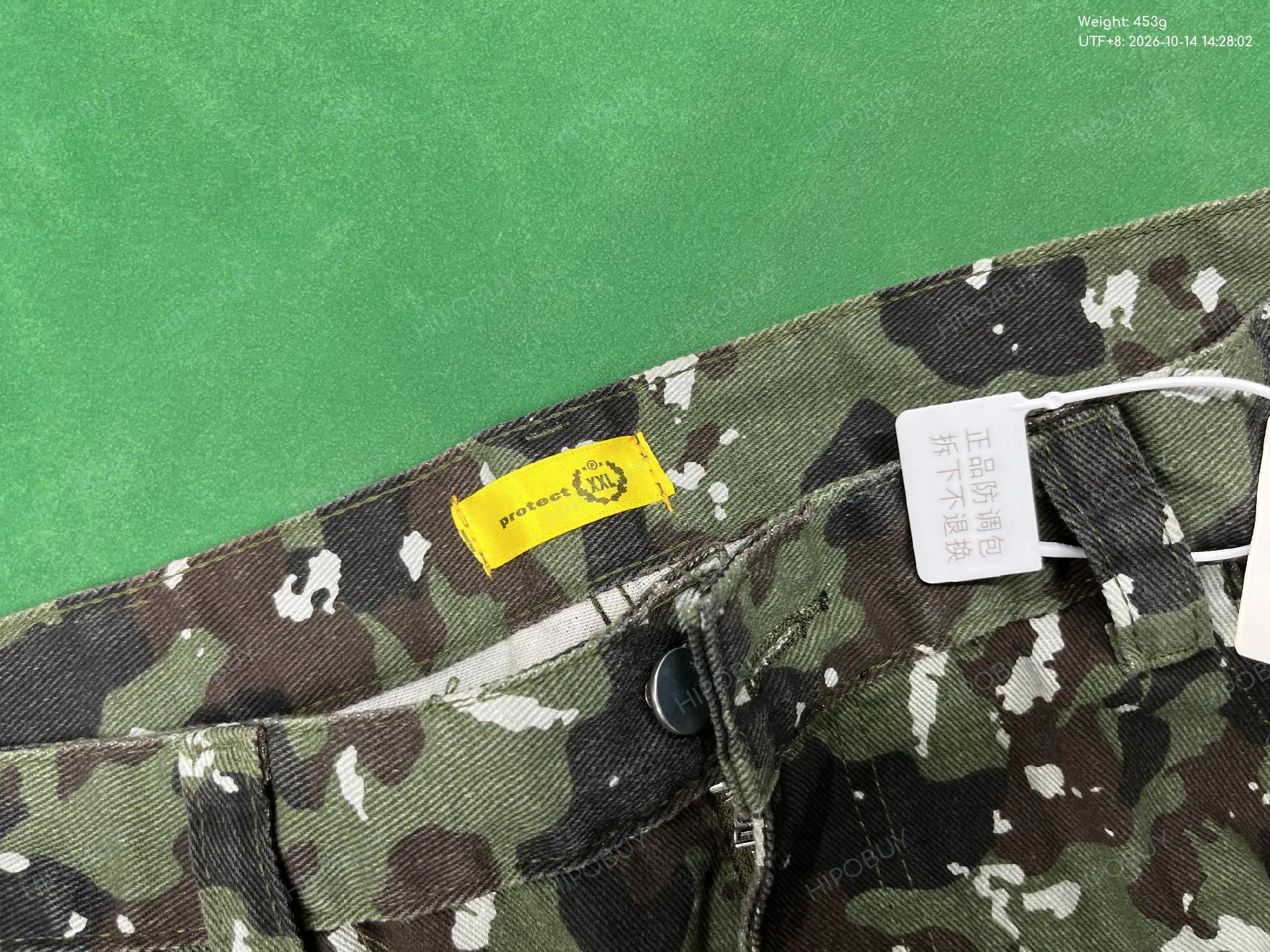 Foto QC 5 de Other Denim Shorts Loose Washed Embroidered Camo