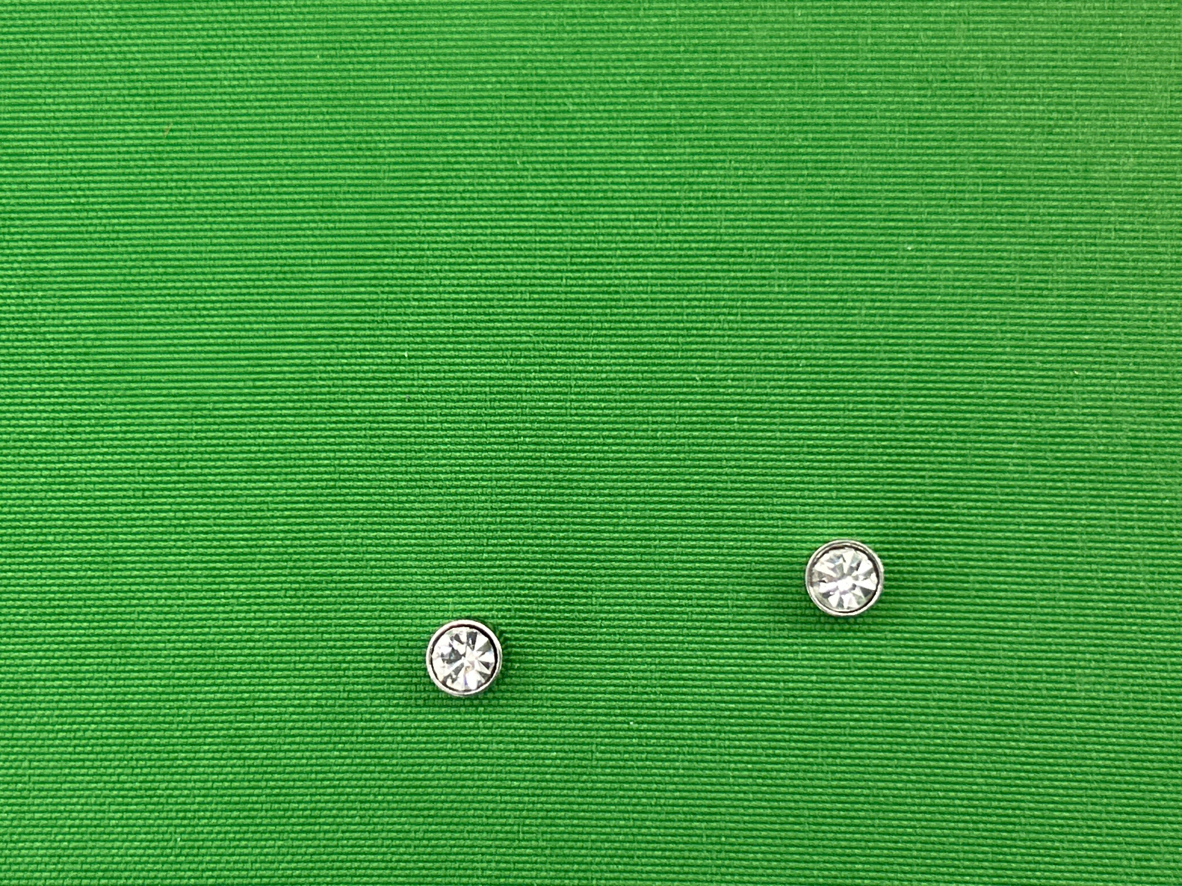 Foto QC 6 de Unbranded Earrings Stainless Steel Zircon Silver