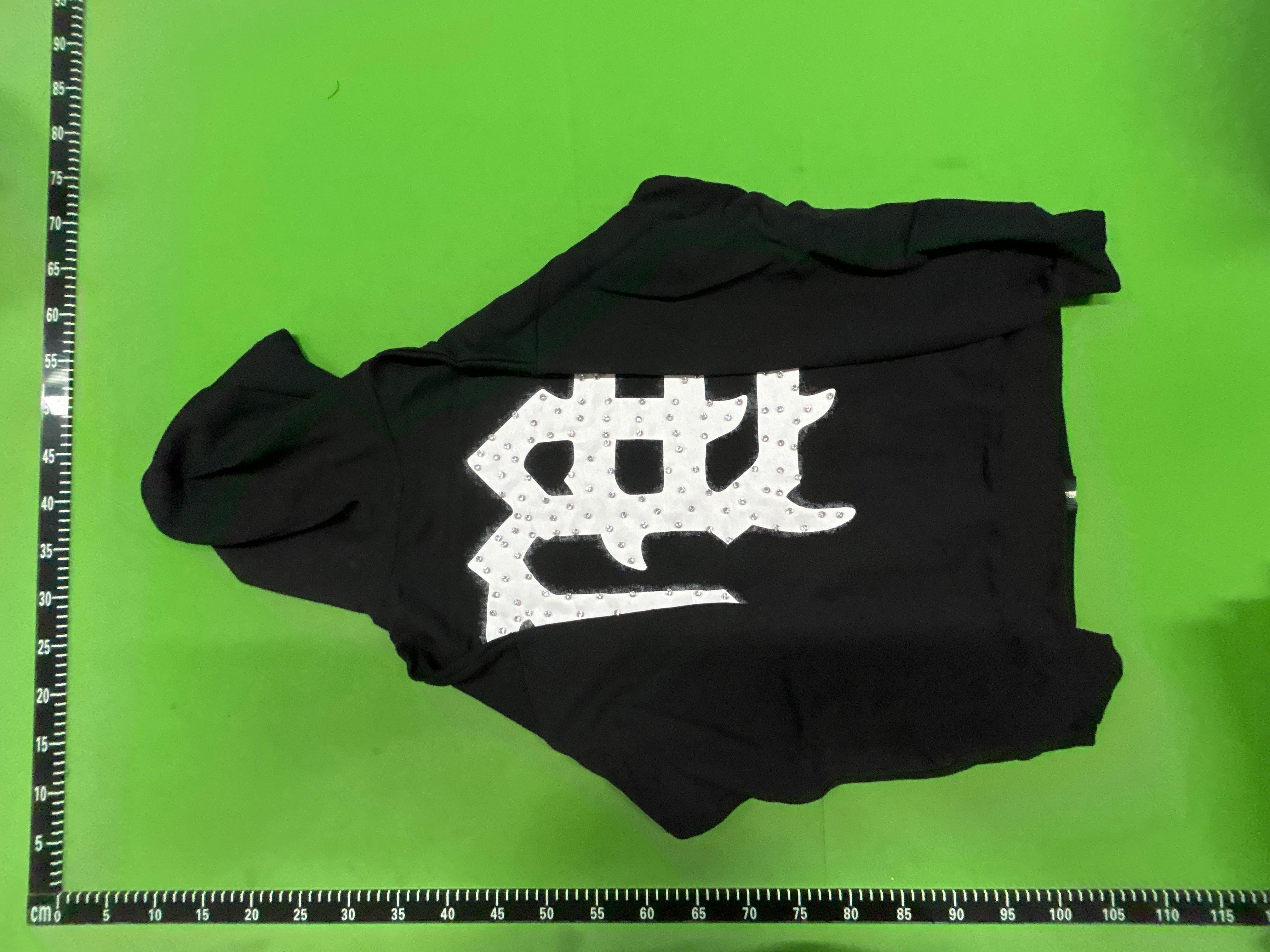 Foto QC 5 de Saint Mxxxxxx Mixed Emotions Emotions Never Die Zip Sweater Rhinestone Black
