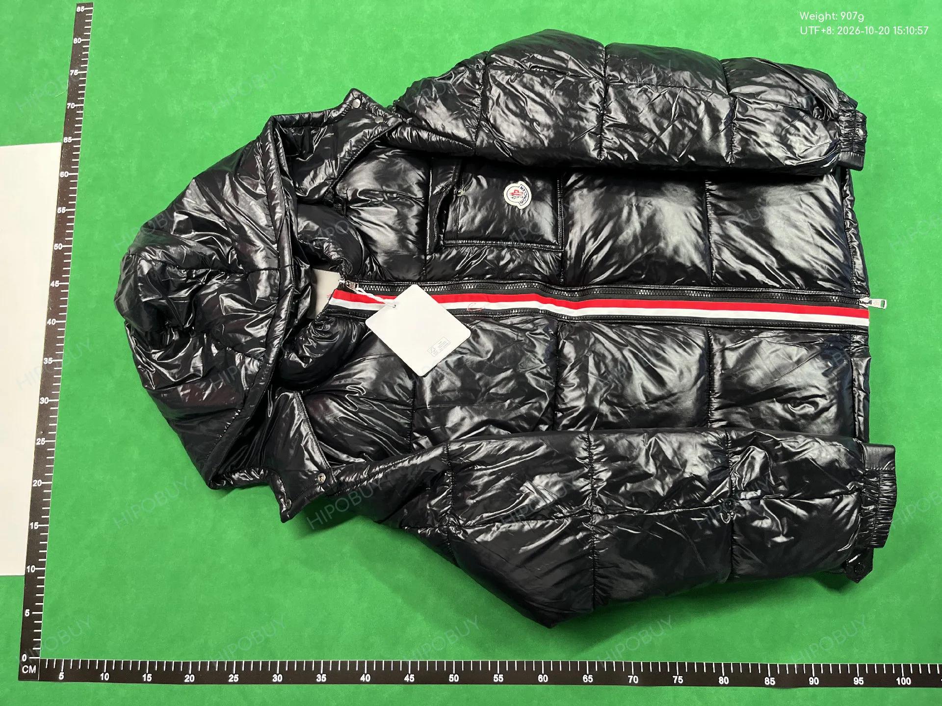 Foto QC 5 de Moncler Maya Puffer Jacket Tricolour Tape Down Black